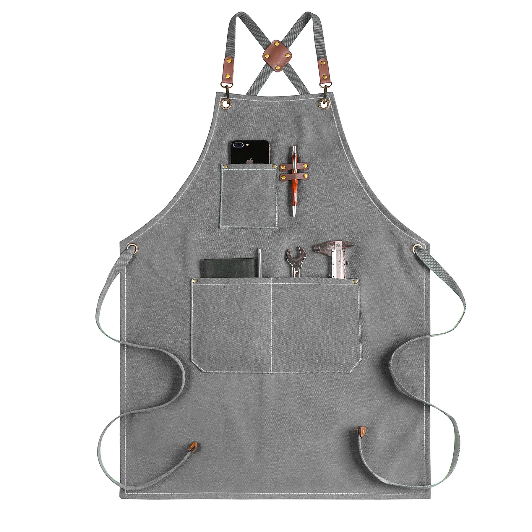 Canvas Multifunctional Pocket Carpentry Apron 11