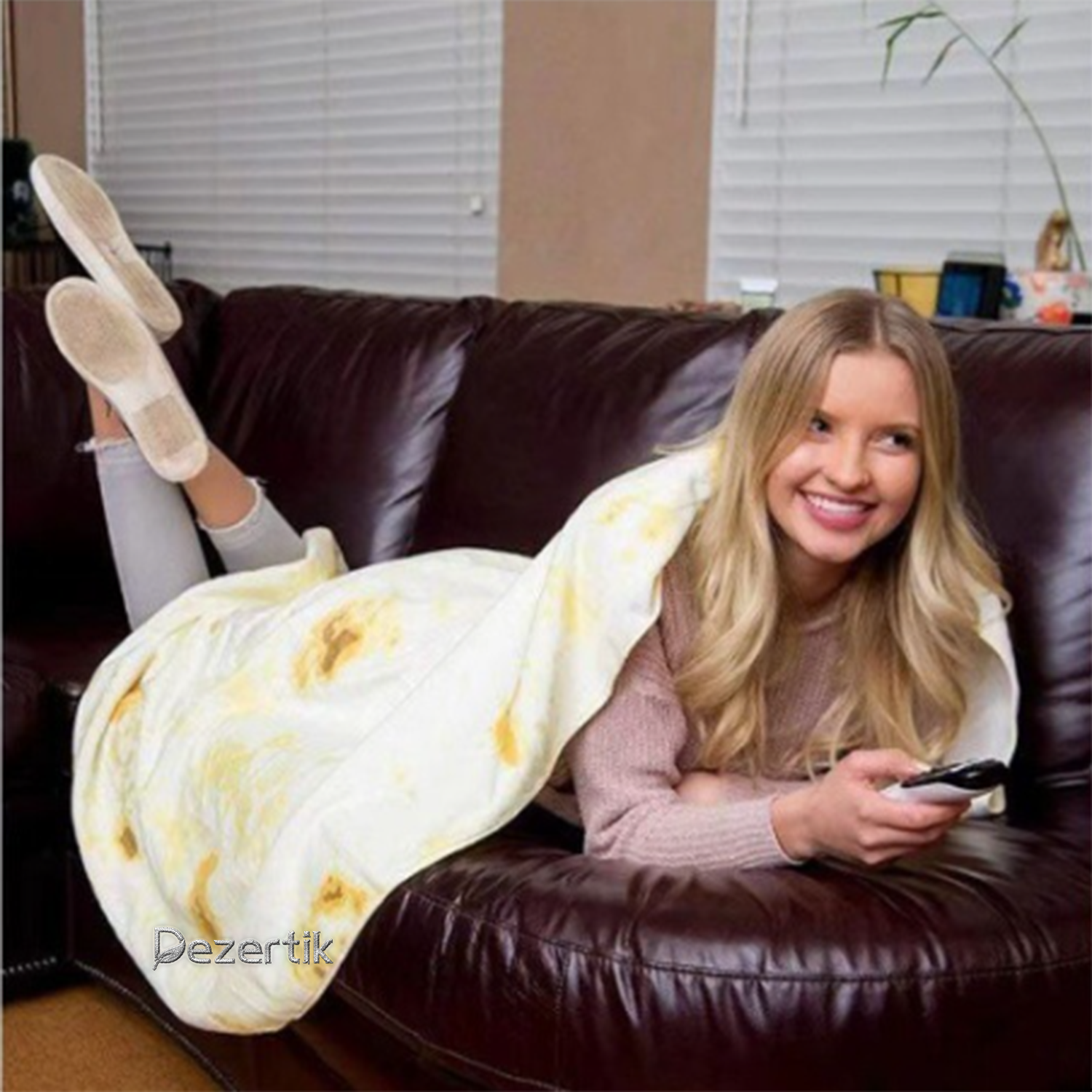 Flannel Fruit Veggie Burrito Blanket 3