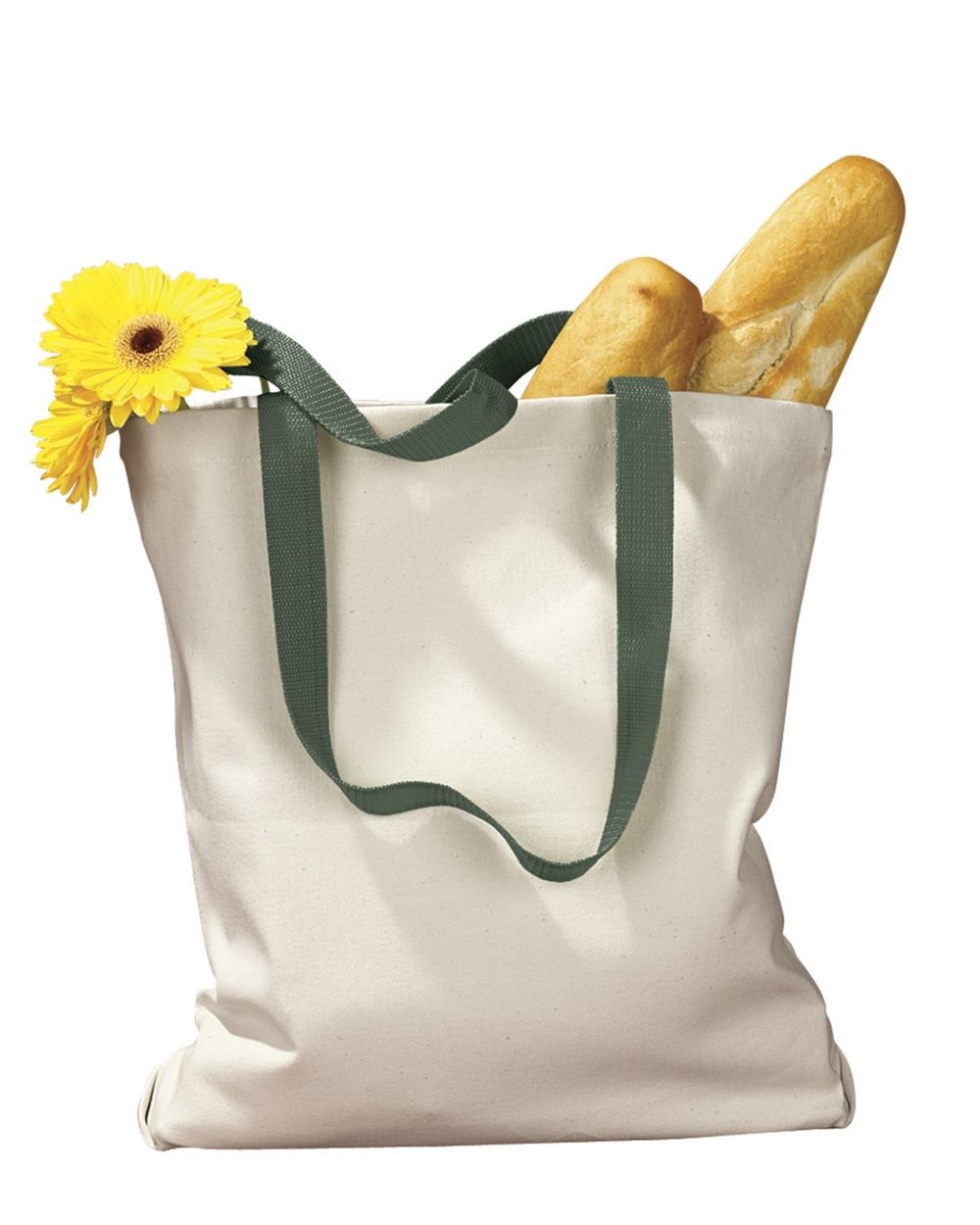 Canvas Tote with Contrast-Color Handles - BE010, custom tote bag with logo imprint 10