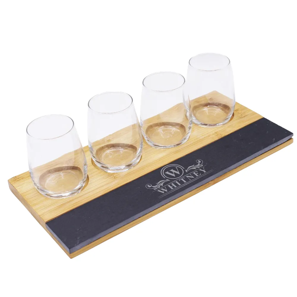Wine Tasting Flight Set with Chalkboard 6