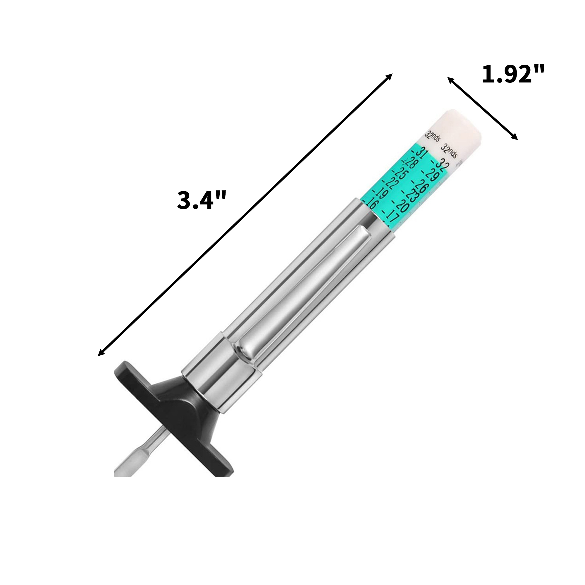 Color Coded Tire Tread Depth Gauge With Pocket Clip 3
