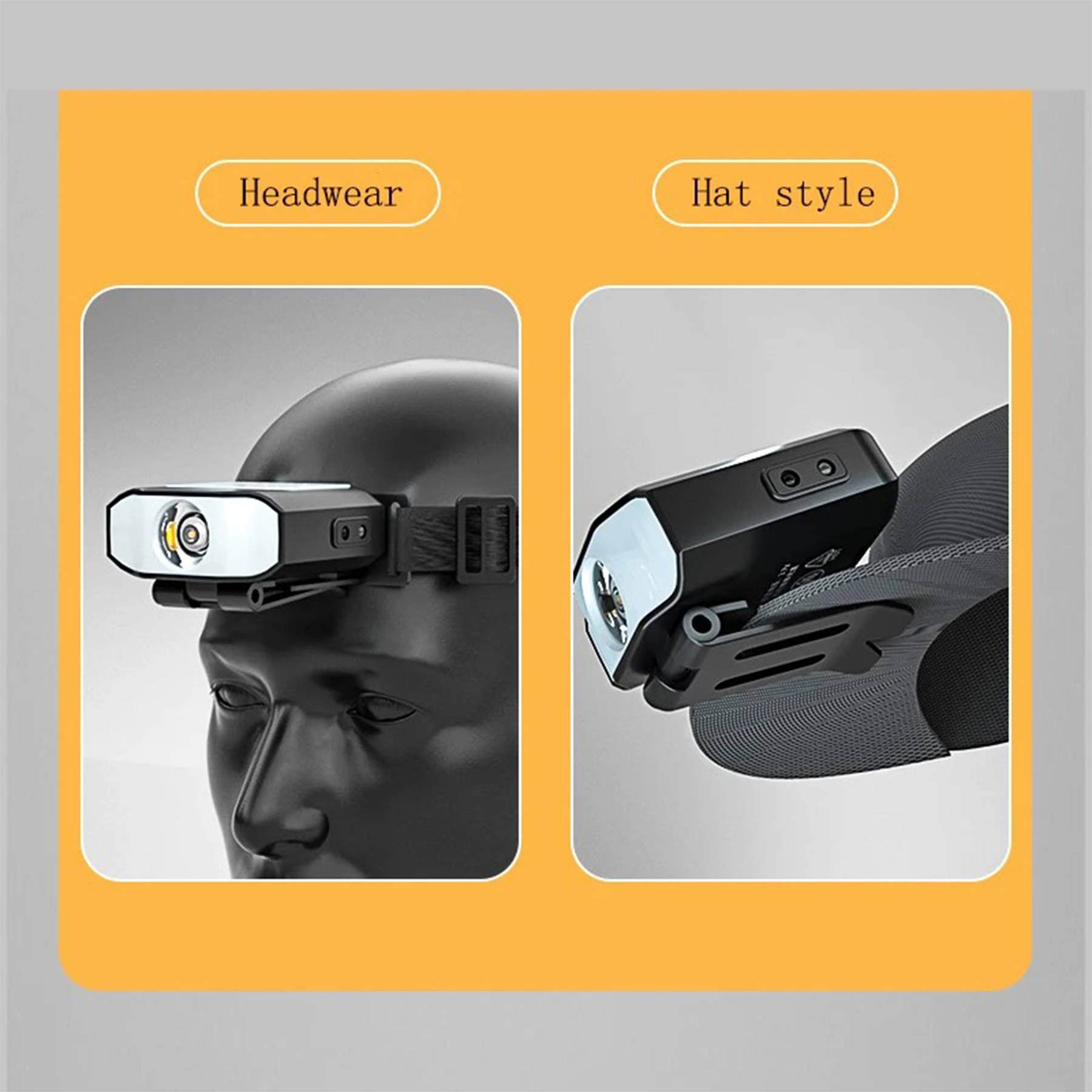 Hat clip light sensor headlight 8