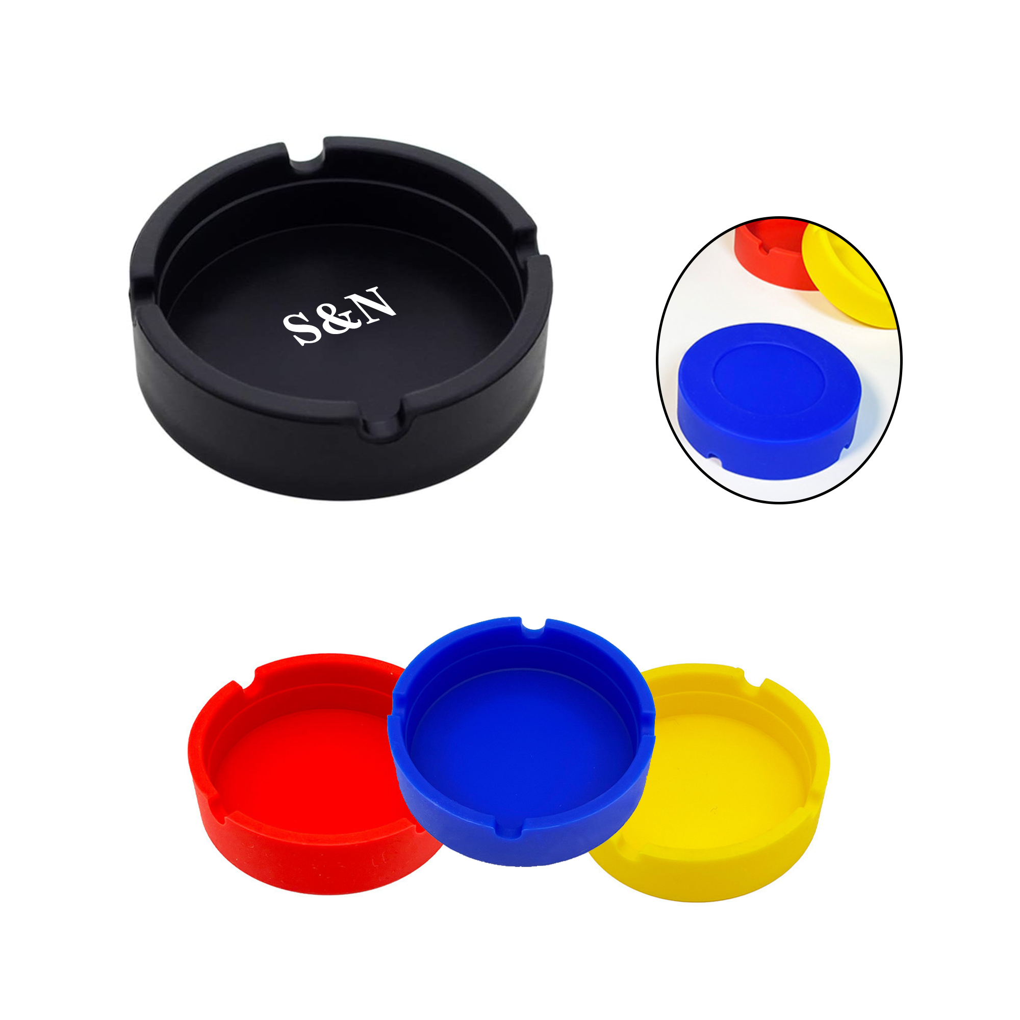 Round Silicone Cigar Ashtray 4