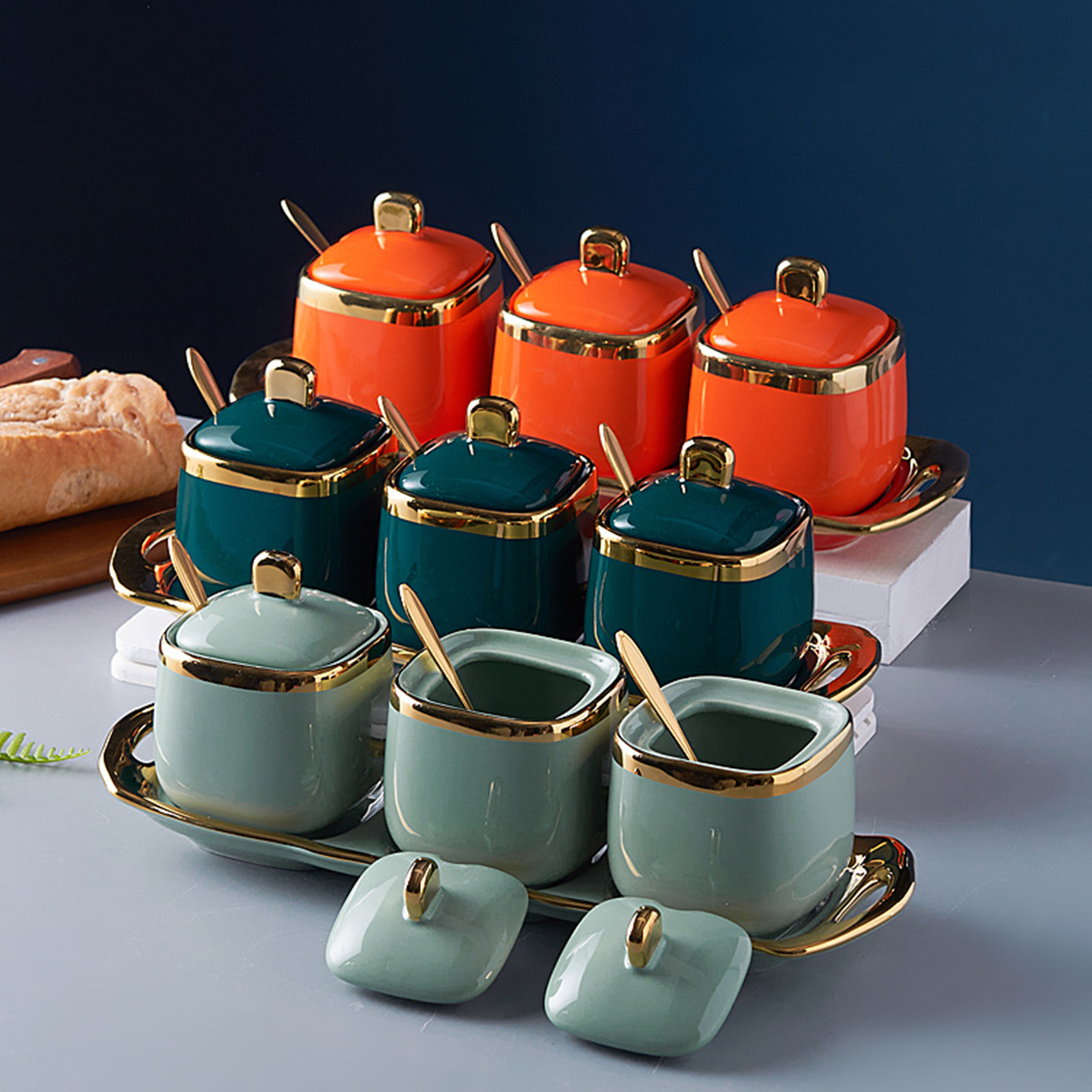 Mesh Porcelain Condiment Jar 2