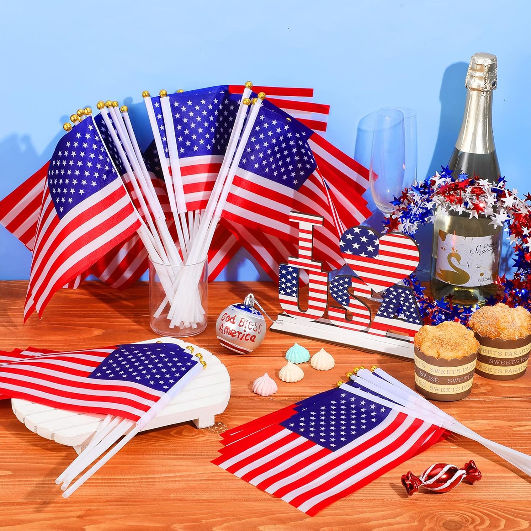 Small American Flags on Stick 2