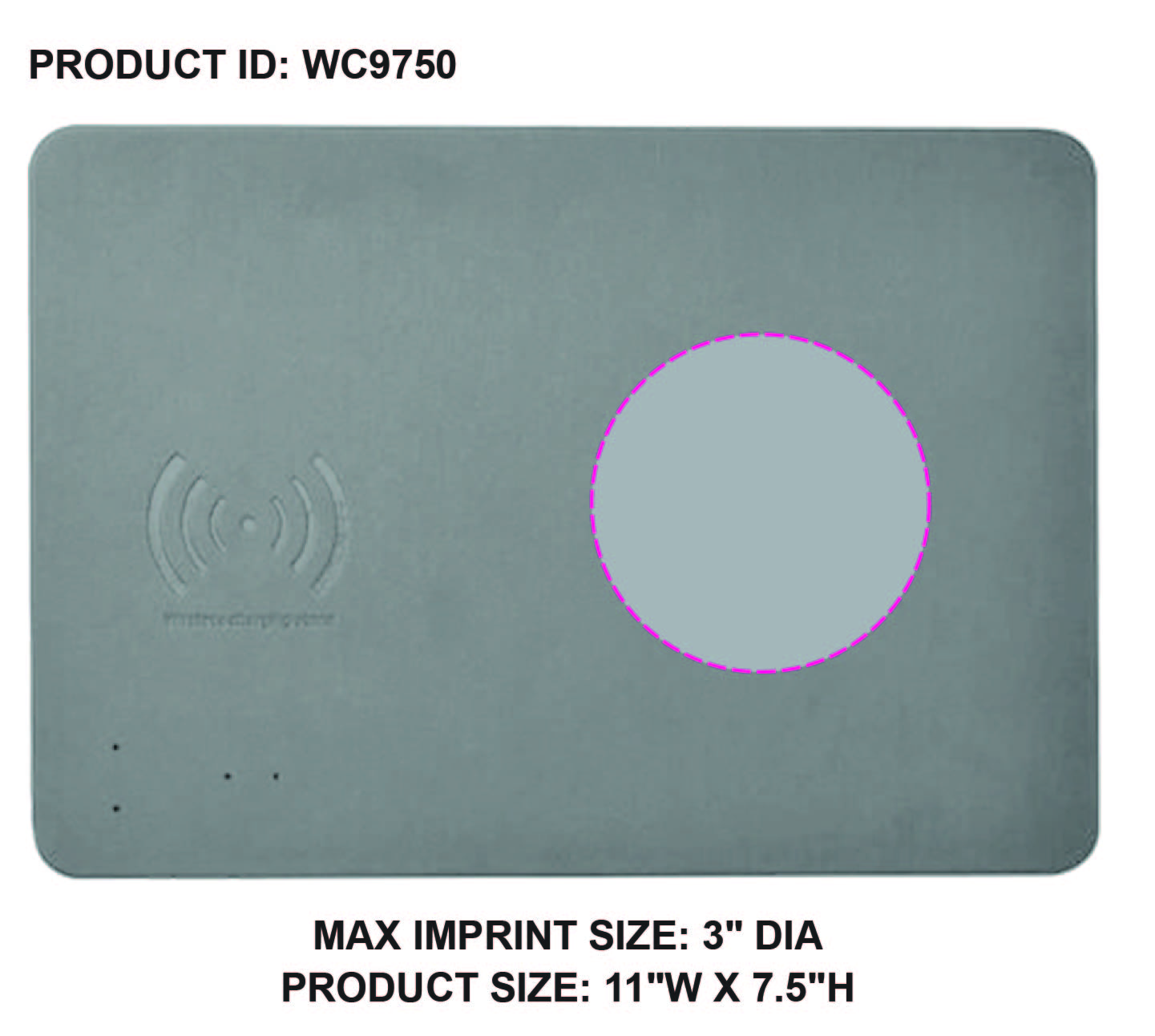 Ultra-Slim Leather Qi Wireless Charging Pad Mouse Mat 6