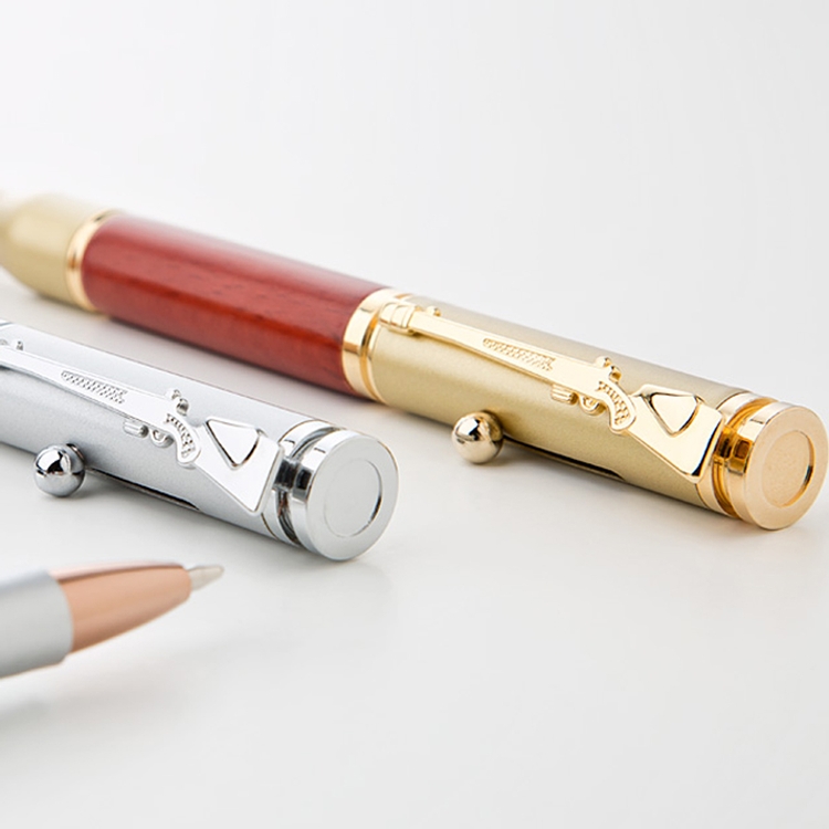 Bullet Brass Ball Point Pen ( Satin Chrome/ Chrome/ Wood) 6