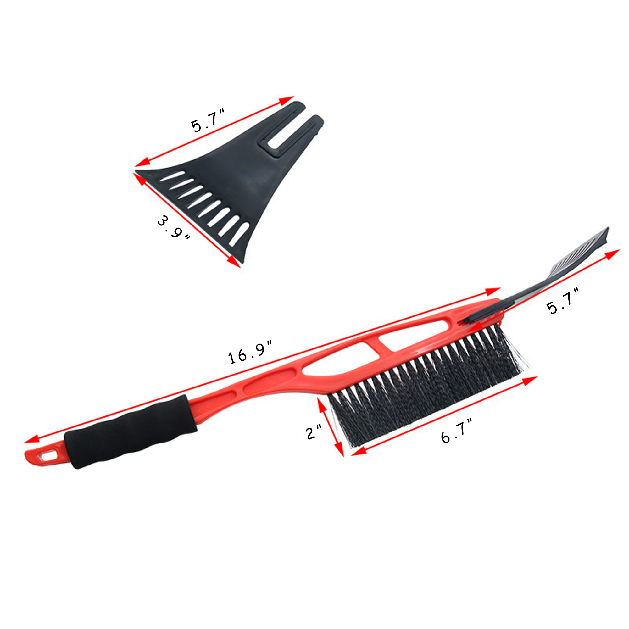 Multi-Function Snow Removal Brush with Scraper 3