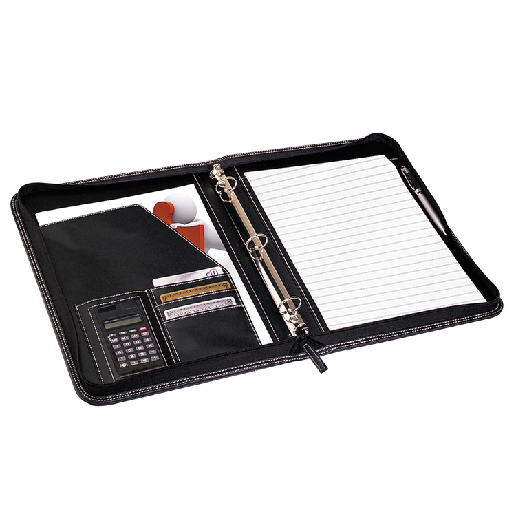 Elite Leatherette Padfolio w/Zippered Closure 3