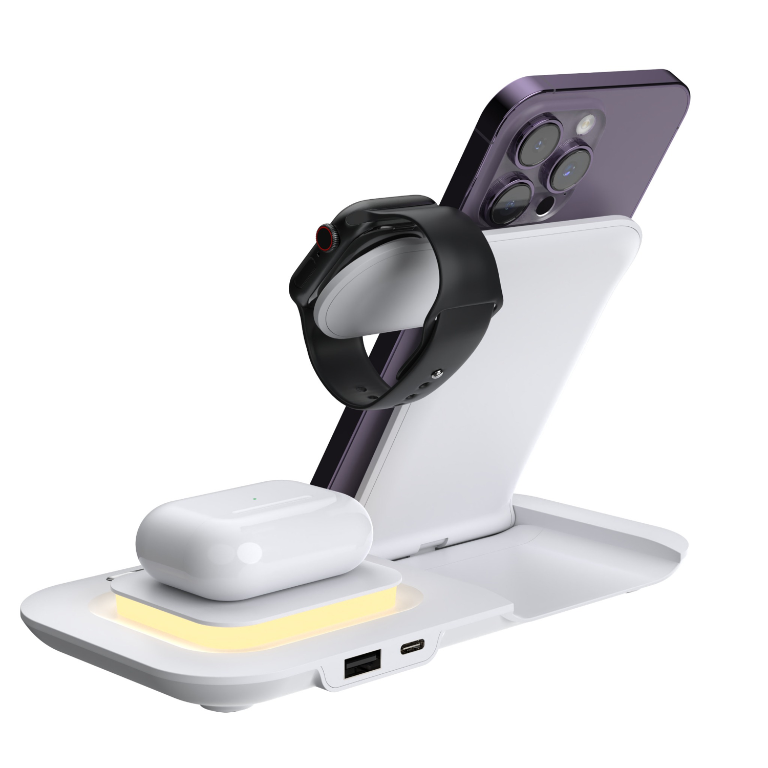 5-in-1 Foldable LED Light Fast Wireless Charger 14