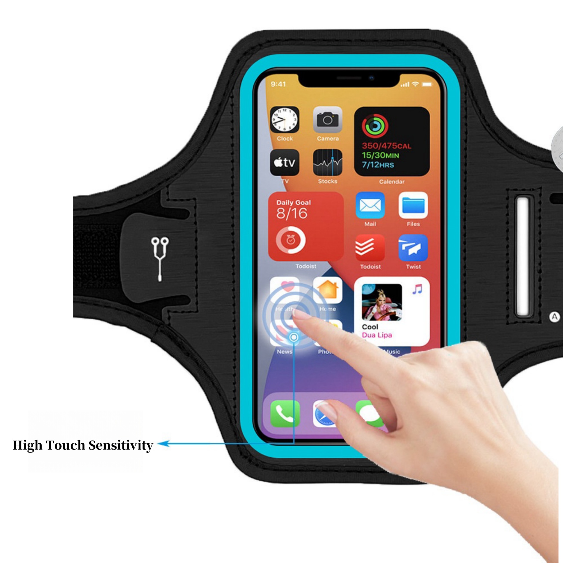 Sweatproof Running Exercise Armband with Card Slot 5