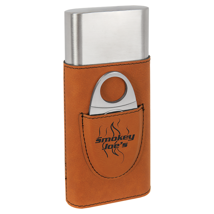 Rawhide Leatherette Cigar Case with Cutter 4