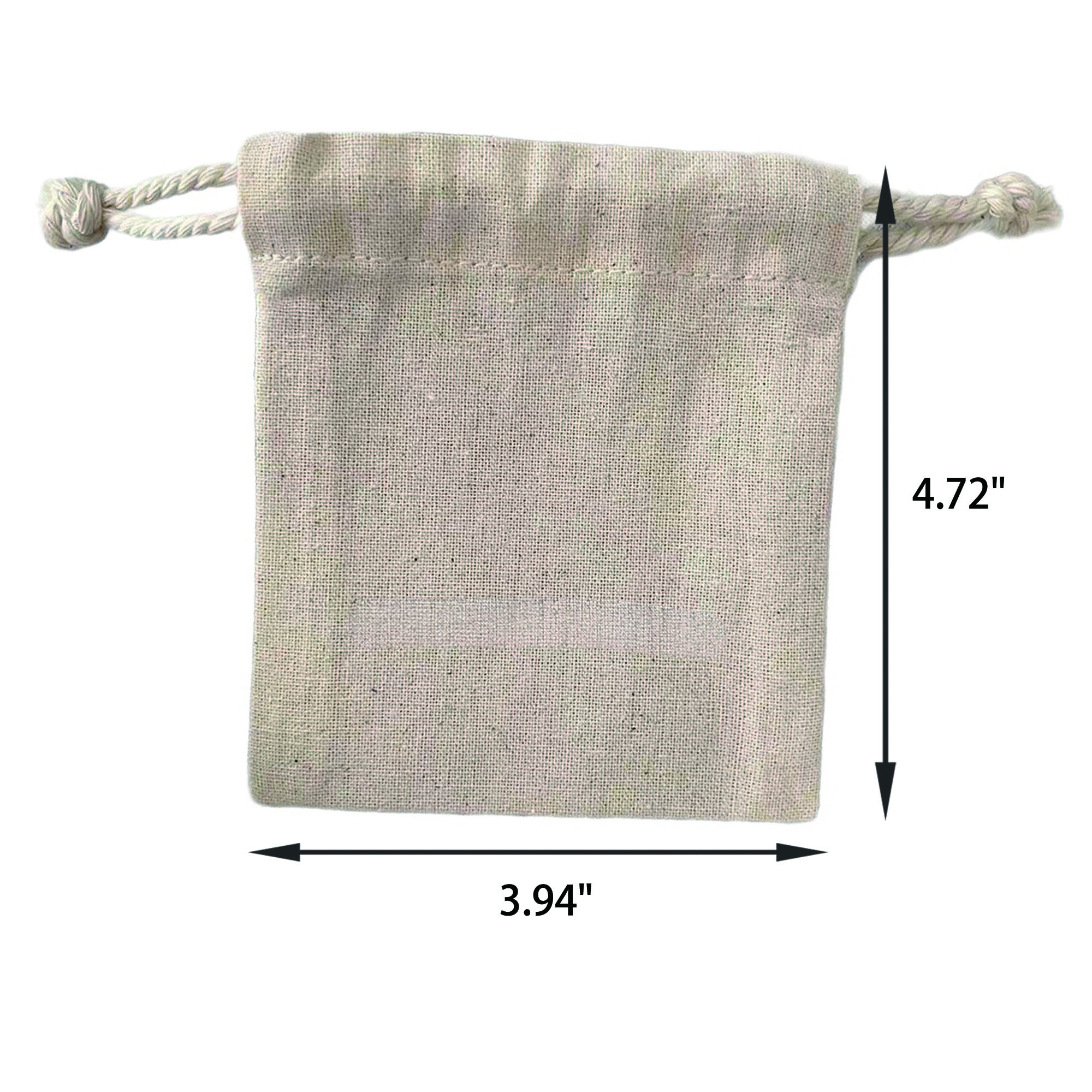 Full Color Natural Cotton Bags with drawstring 4