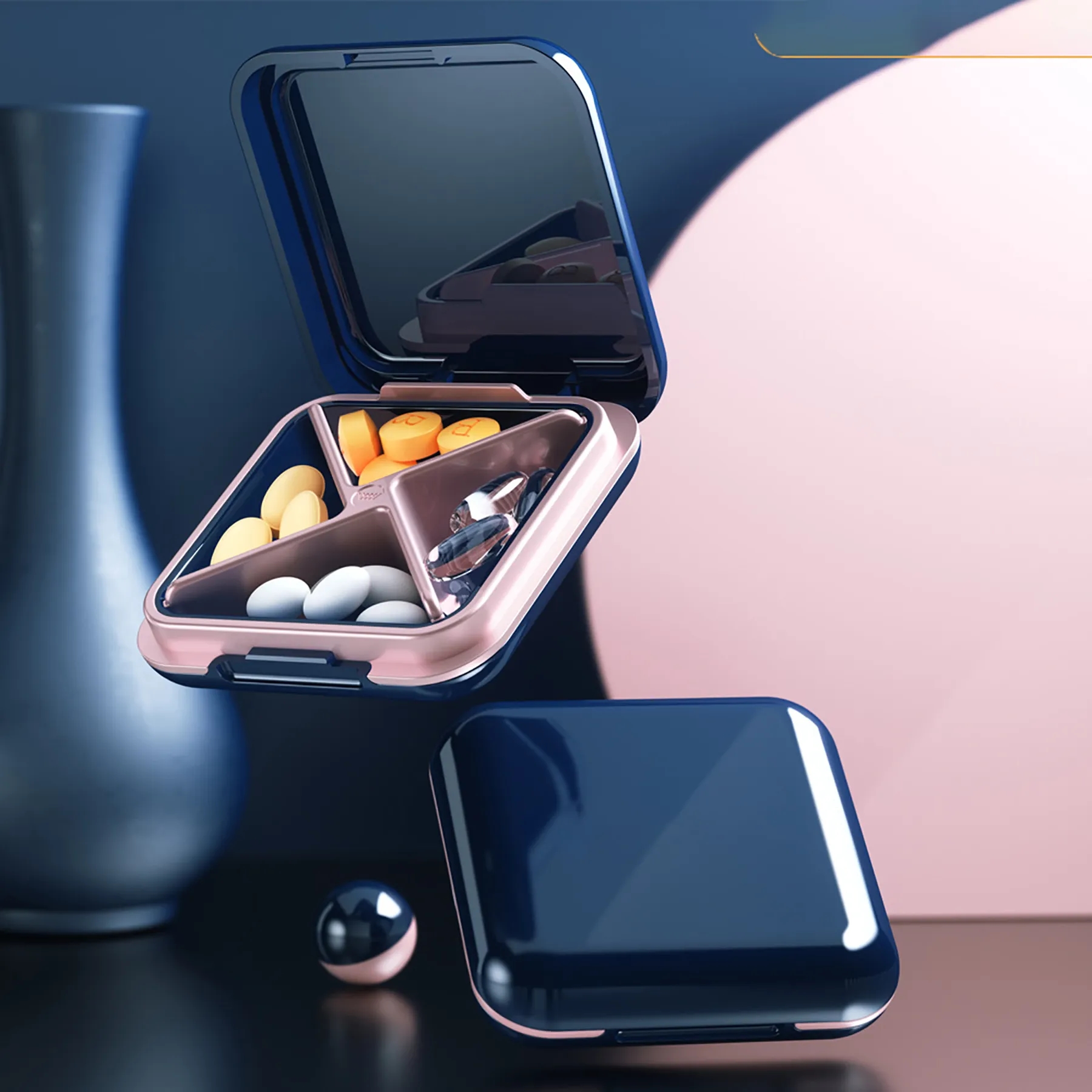 Pill Holder for Purse Waterproof Compact Medicine Organizer 5