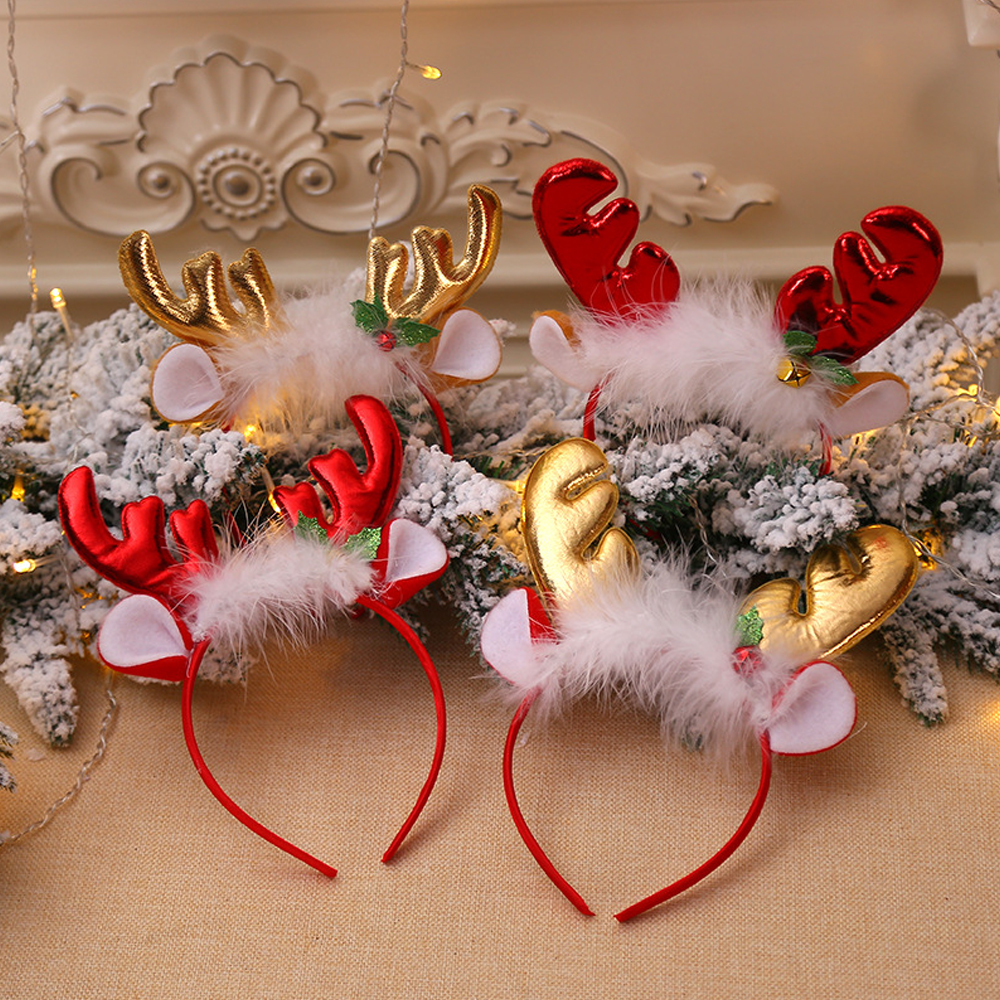 Christmas Plush Elk Antler Hair Band 4