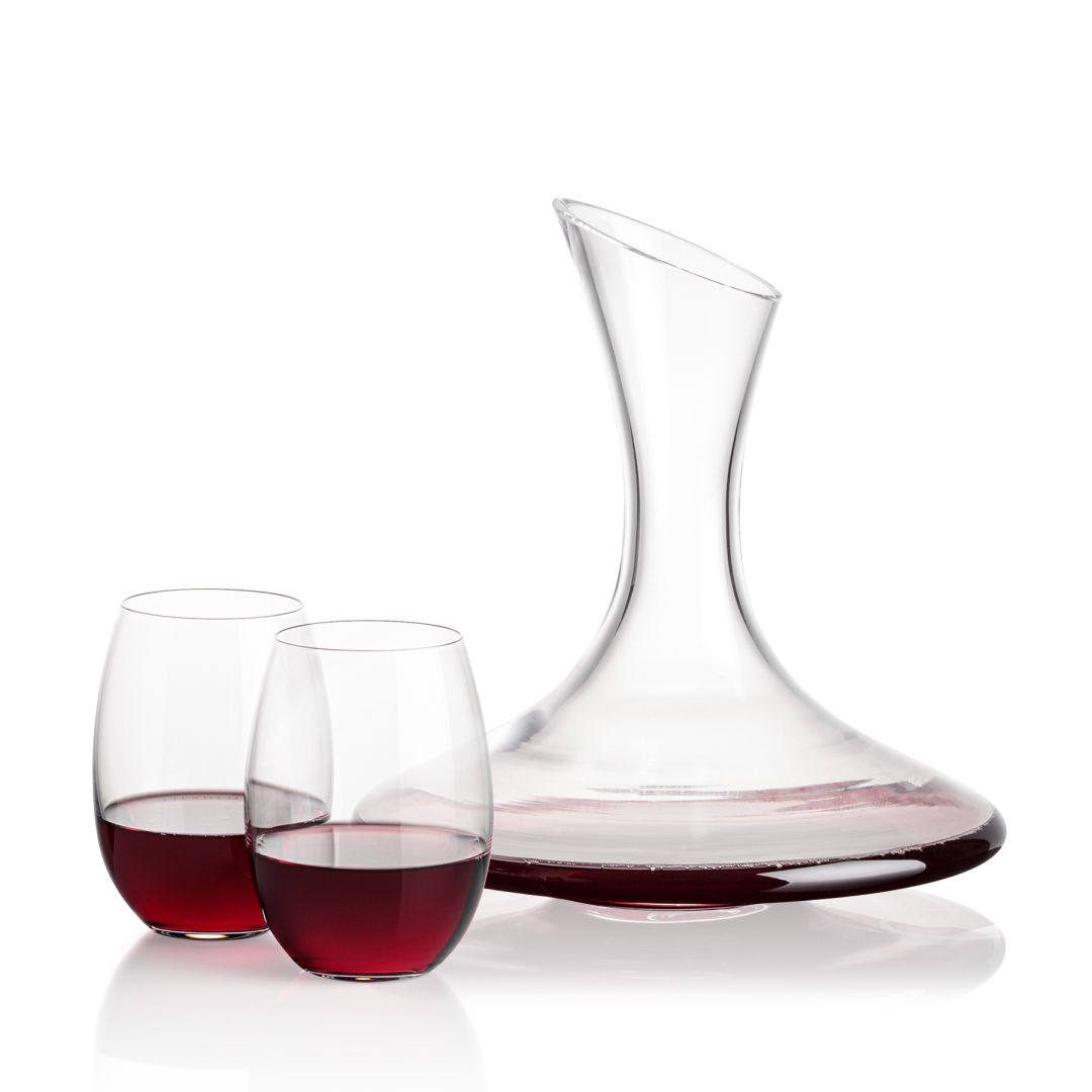 Madagascar Carafe & Carlita Stemless Wine 3