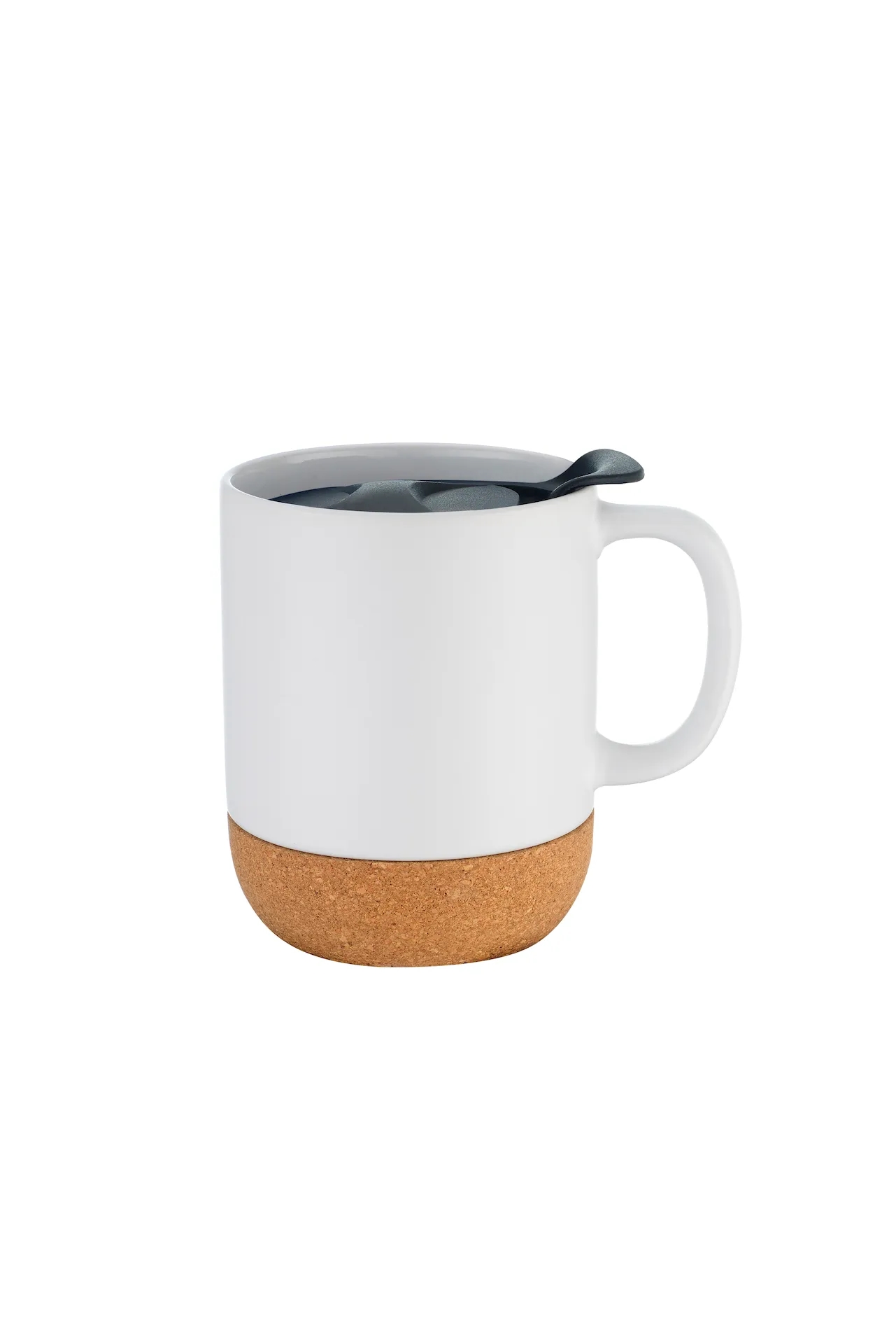 12oz Cork Base Ceramic Mug w/ Lid