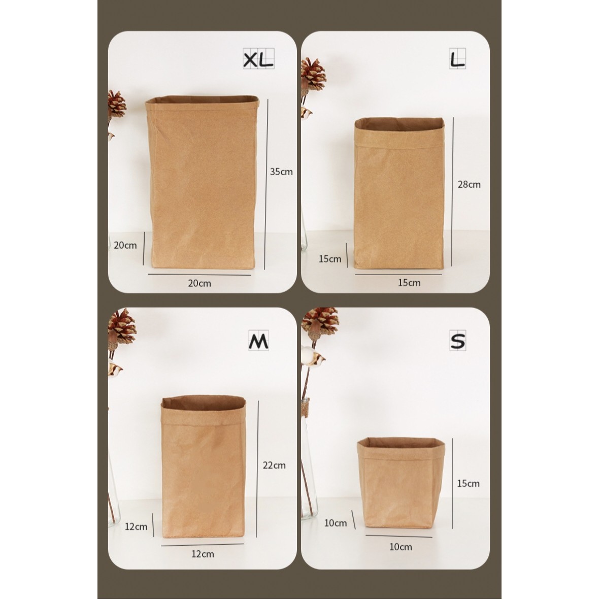 Washable Kraft Paper Grocery Bag 3