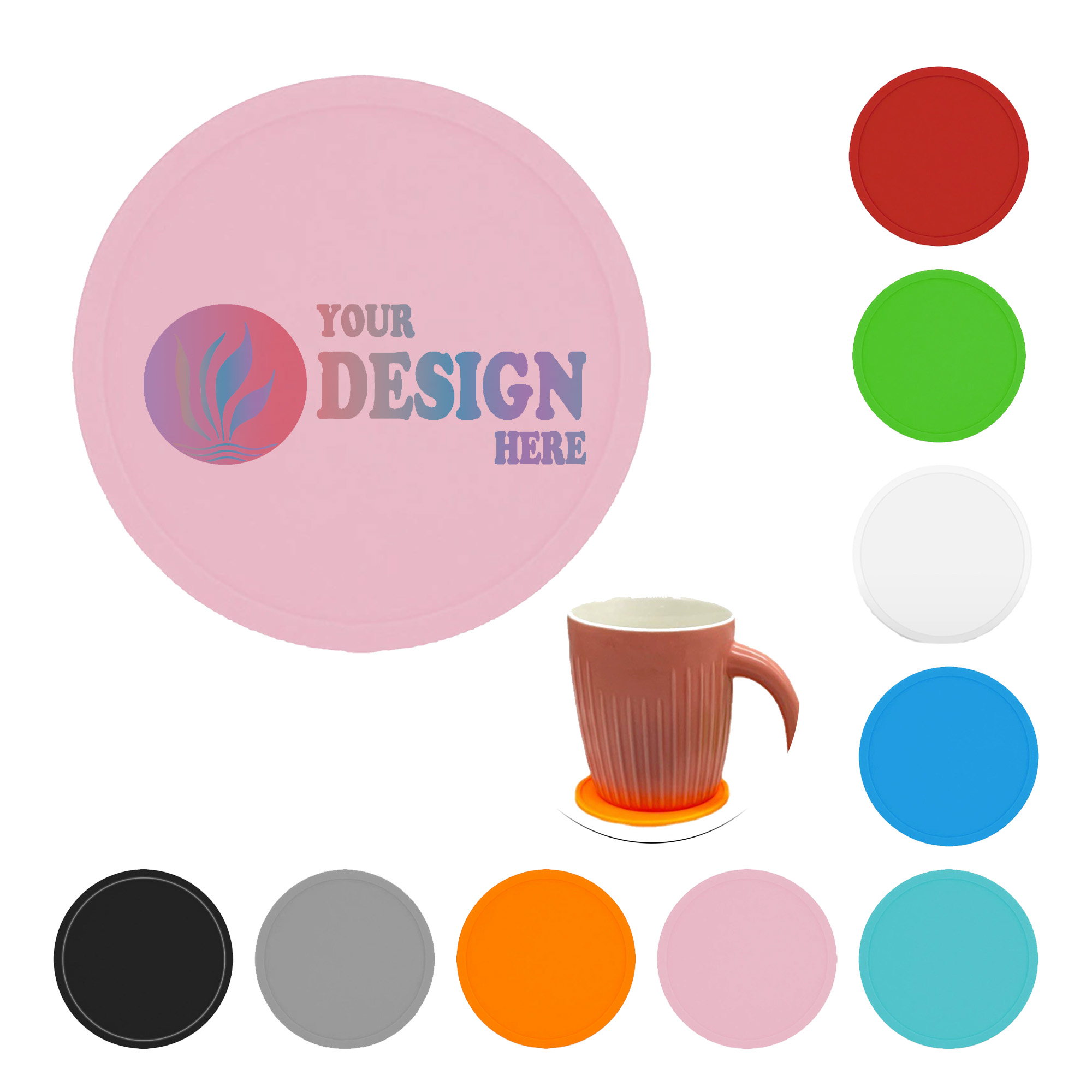 Round Silicone Cup Coaster 2