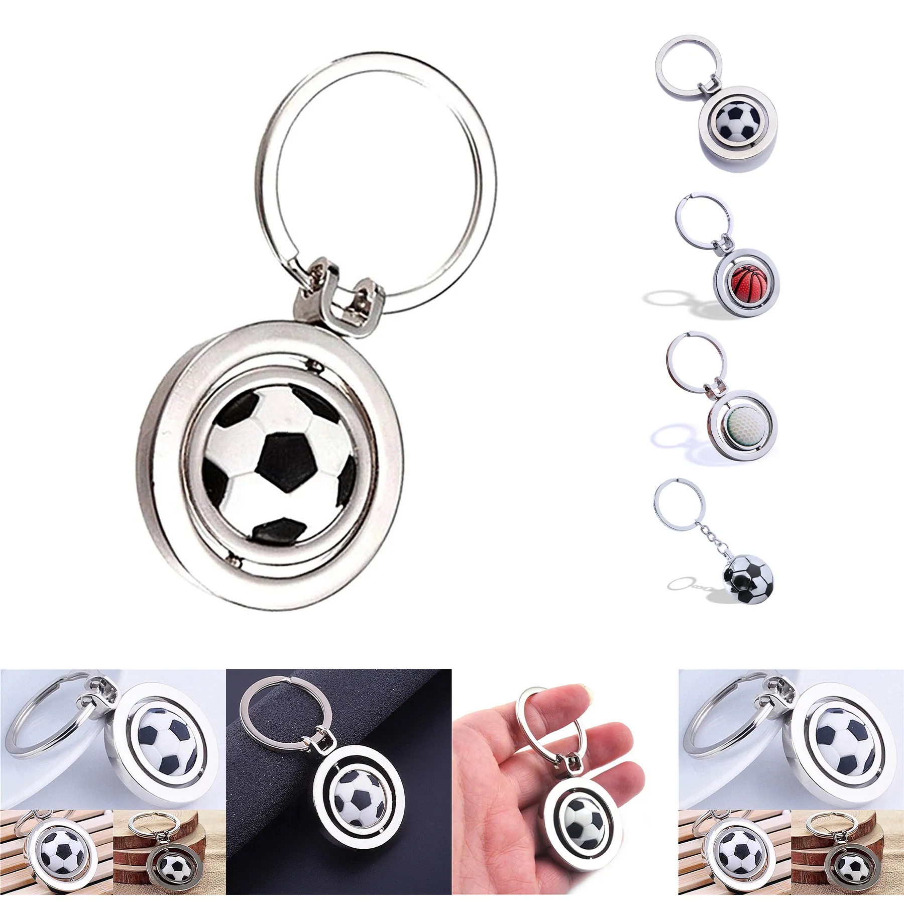 Football Club Logo Metal Pendant Keychain 2