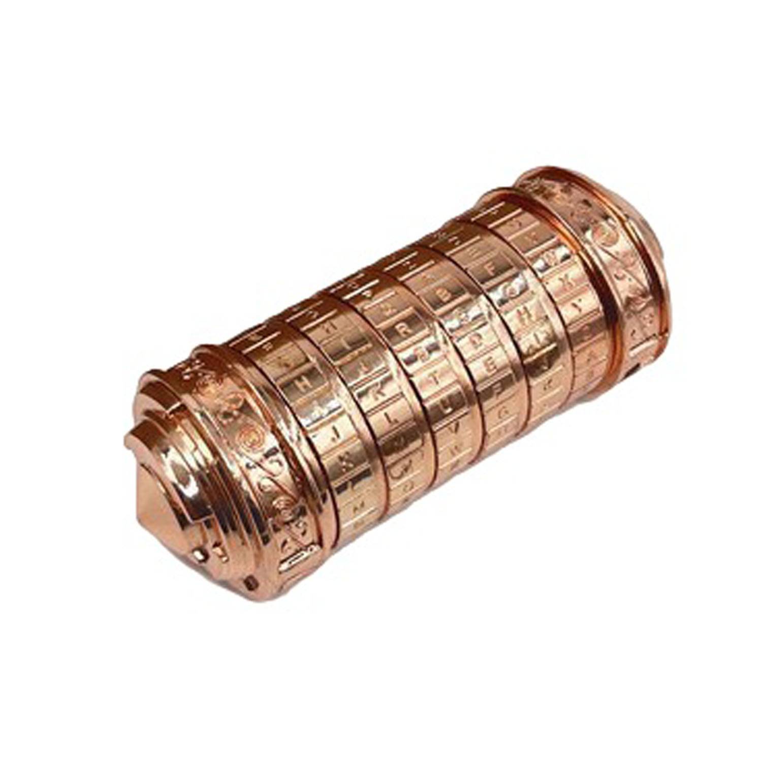Vintage Metal Da Vinci Code Cryptex Puzzle Box 8