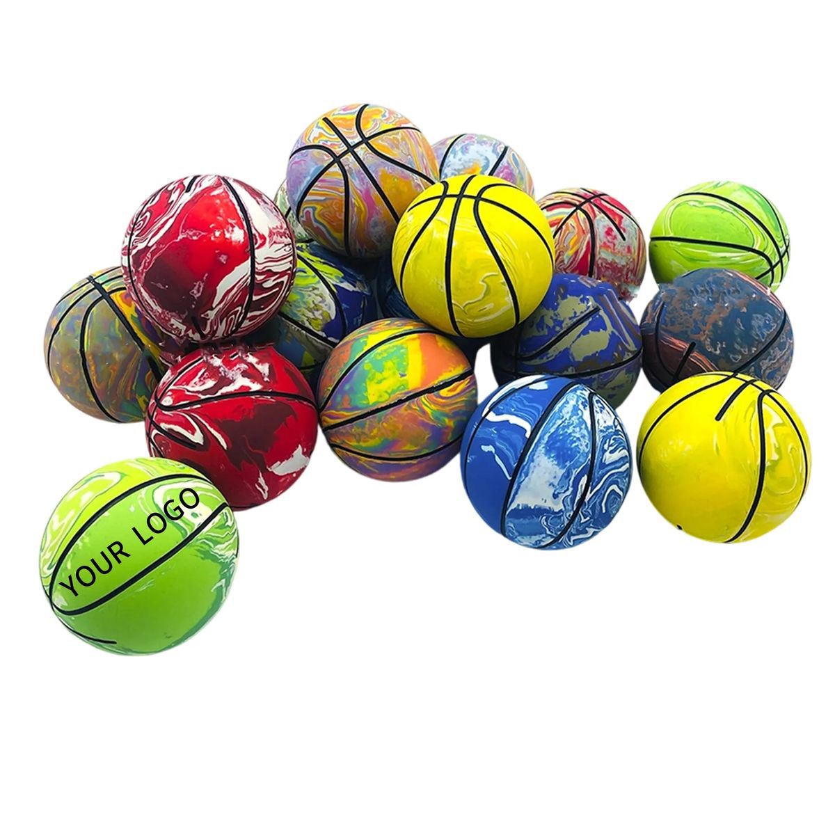 2.4 Inch Basketball Design Ball for Play and Stress 2