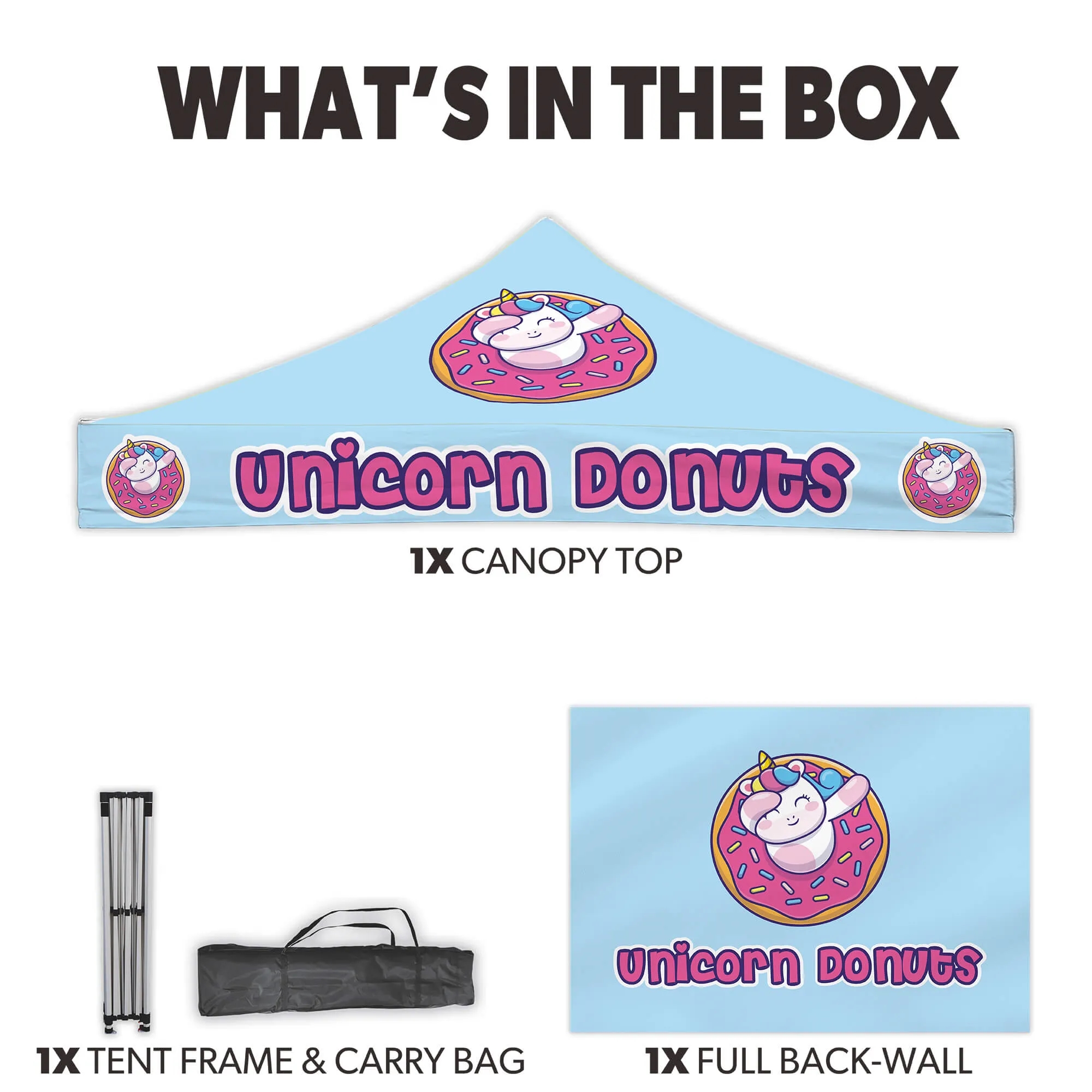 10ft x 10ft Custom Canopy Tent - Everyday Silver Package 4