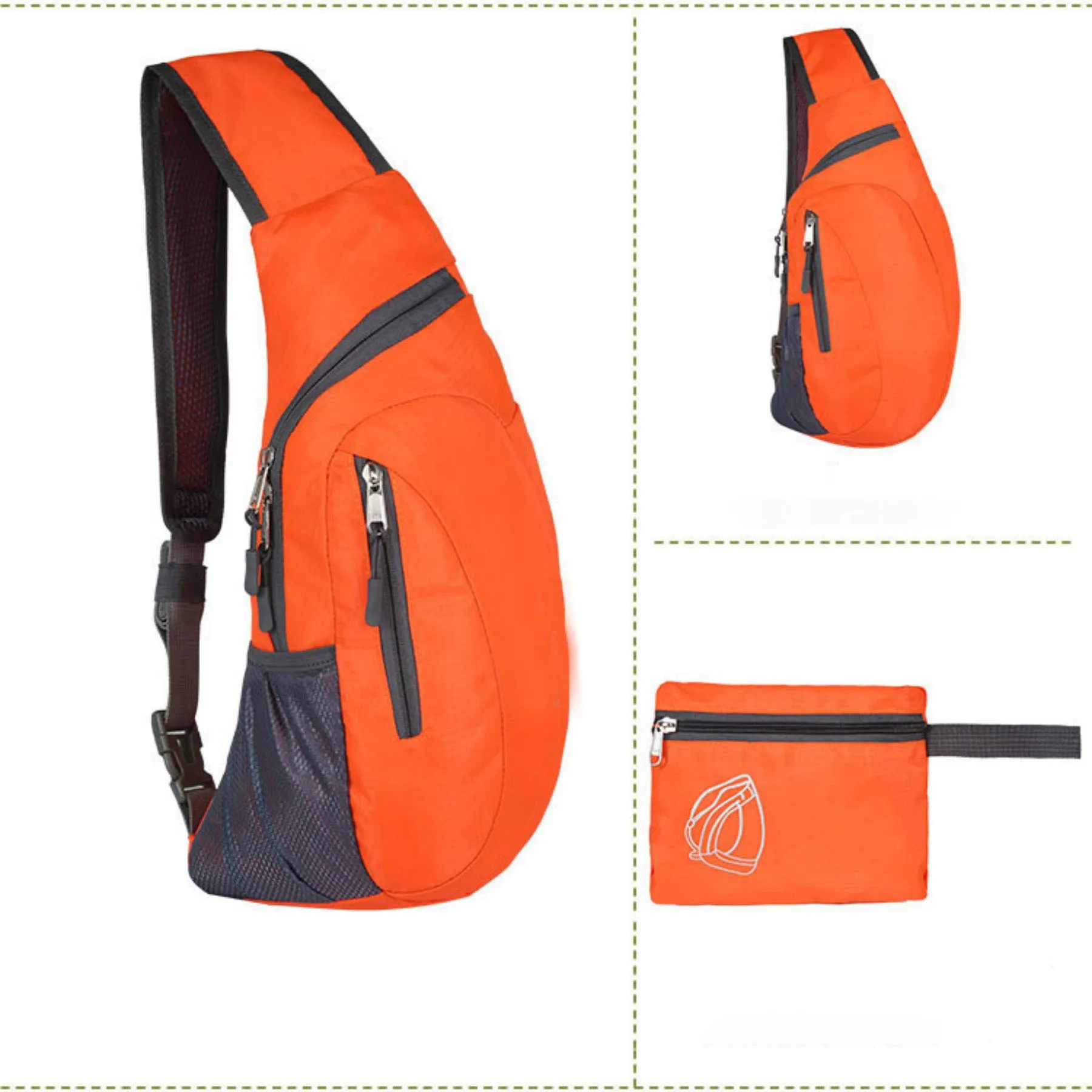 Collapsible One-shoulder Cross-body Outdoor Sports Backpack 1