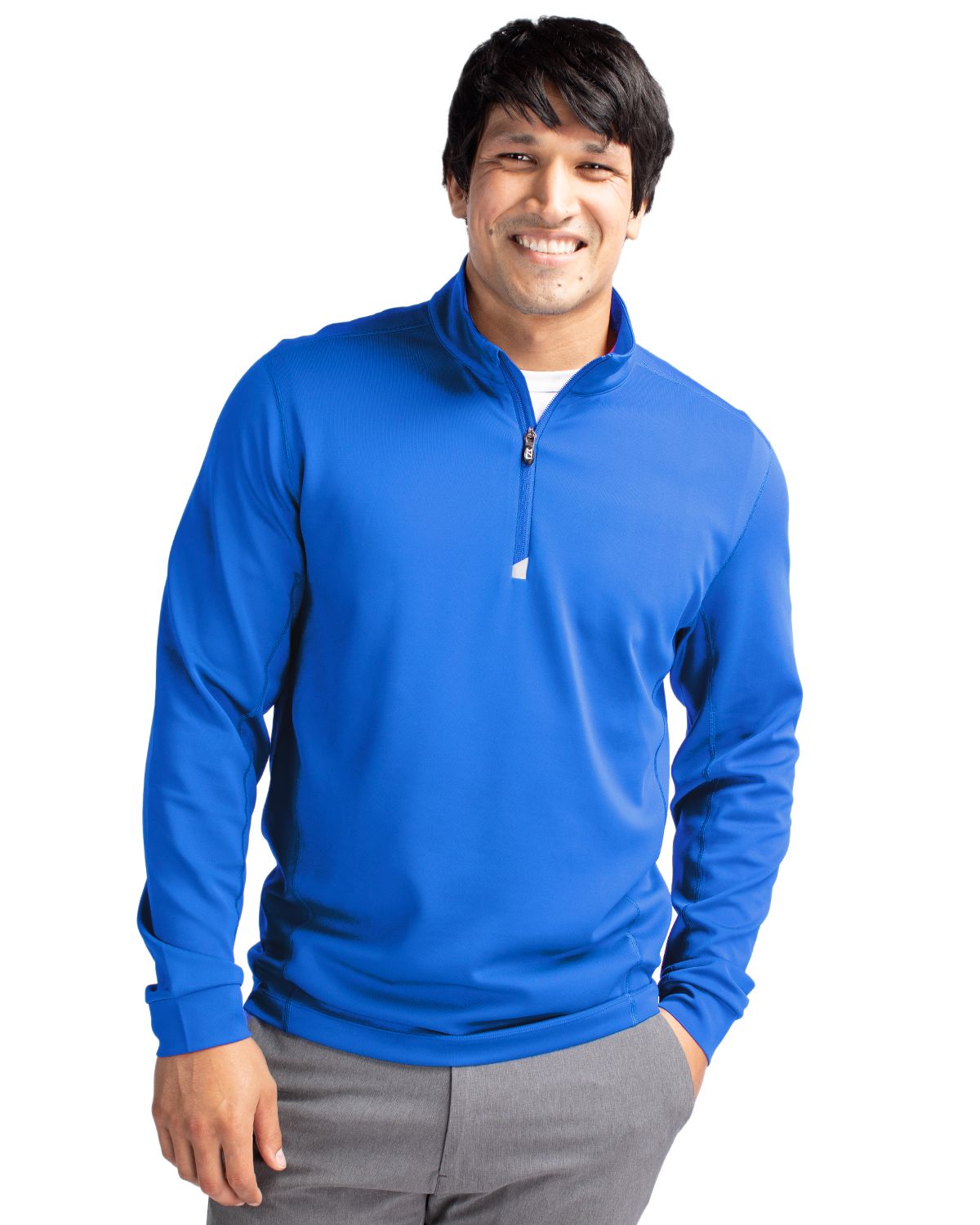 Cutter & Buck Traverse Recycled Smooth Stretch Mens Big & Tall Quarter Zip Pullover Big & Tall 30