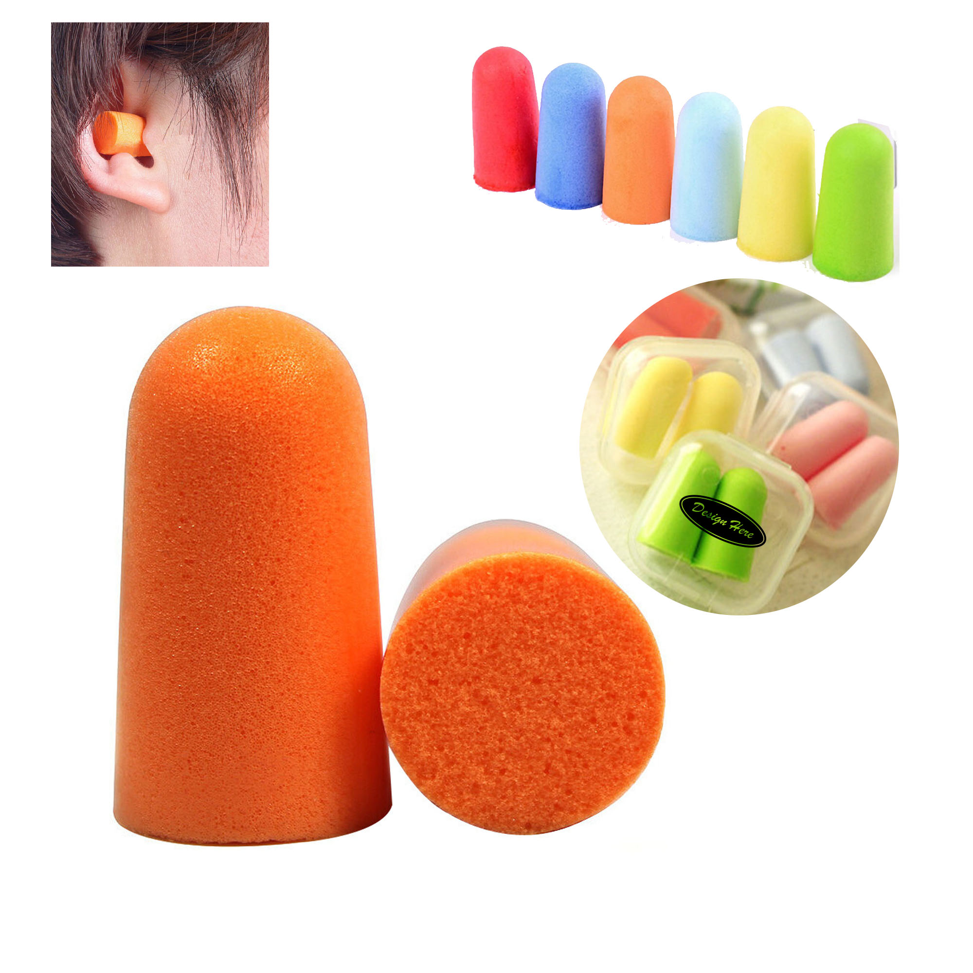 Slow-Return Foam Earplugs Bullet Tip Noise-Canceling for Sleep 3