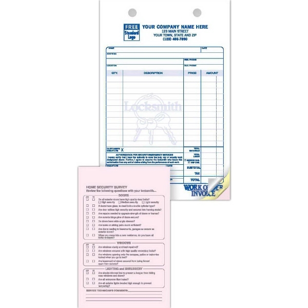 Locksmith Register Forms, Large Classic 2