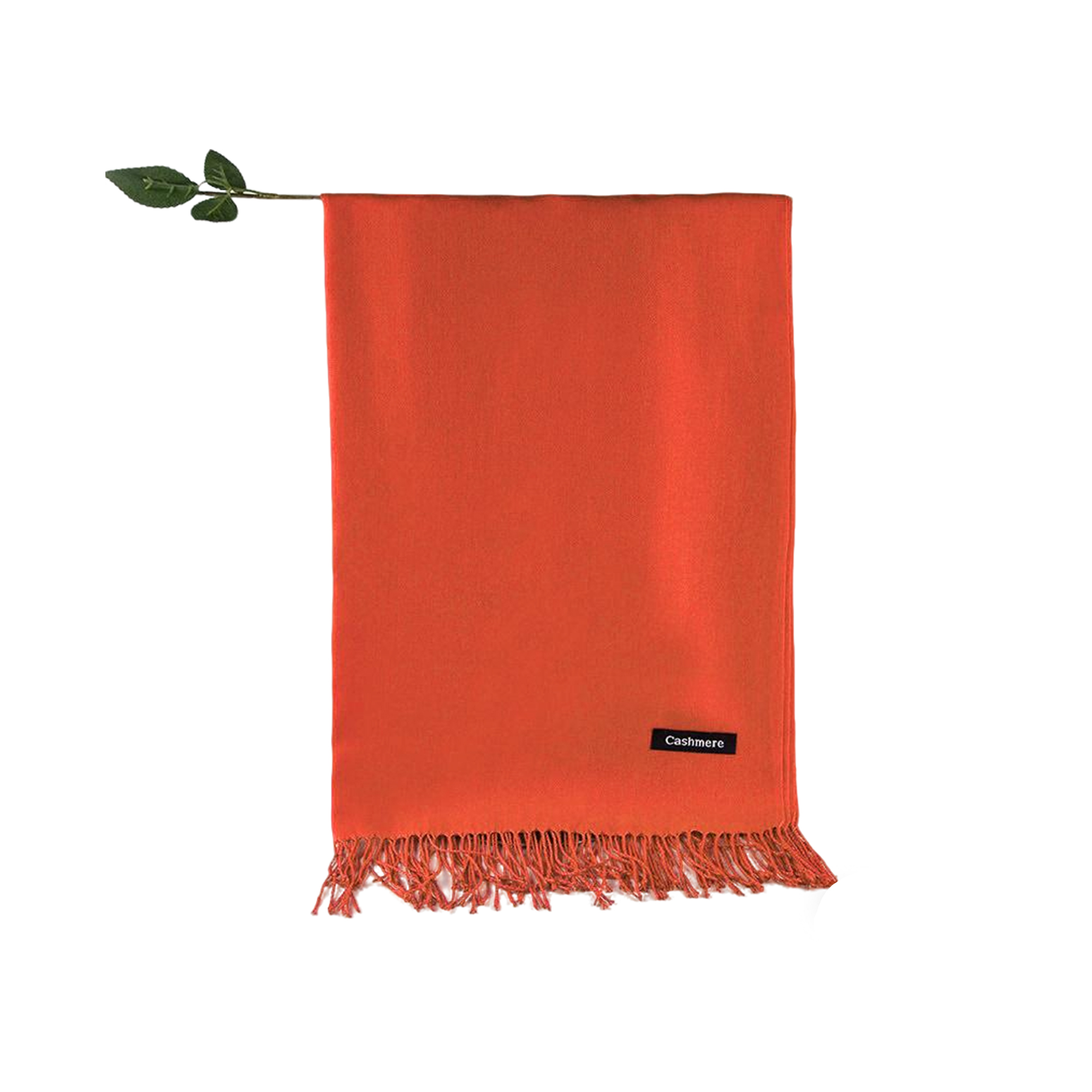 Soft Imitation Cashmere Woven Scarf With Fringe 71" By 28" 7