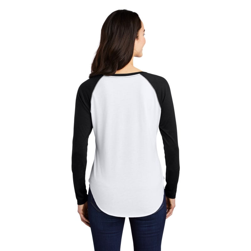 Sport-Tek Women's PosiCharge Long Sleeve Tri-Blend Wicking Scoop Neck Raglan Tee 2