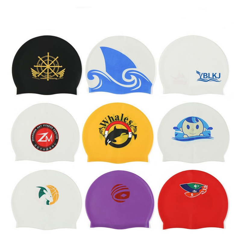 Custom Logo Silicone Swim Caps 2