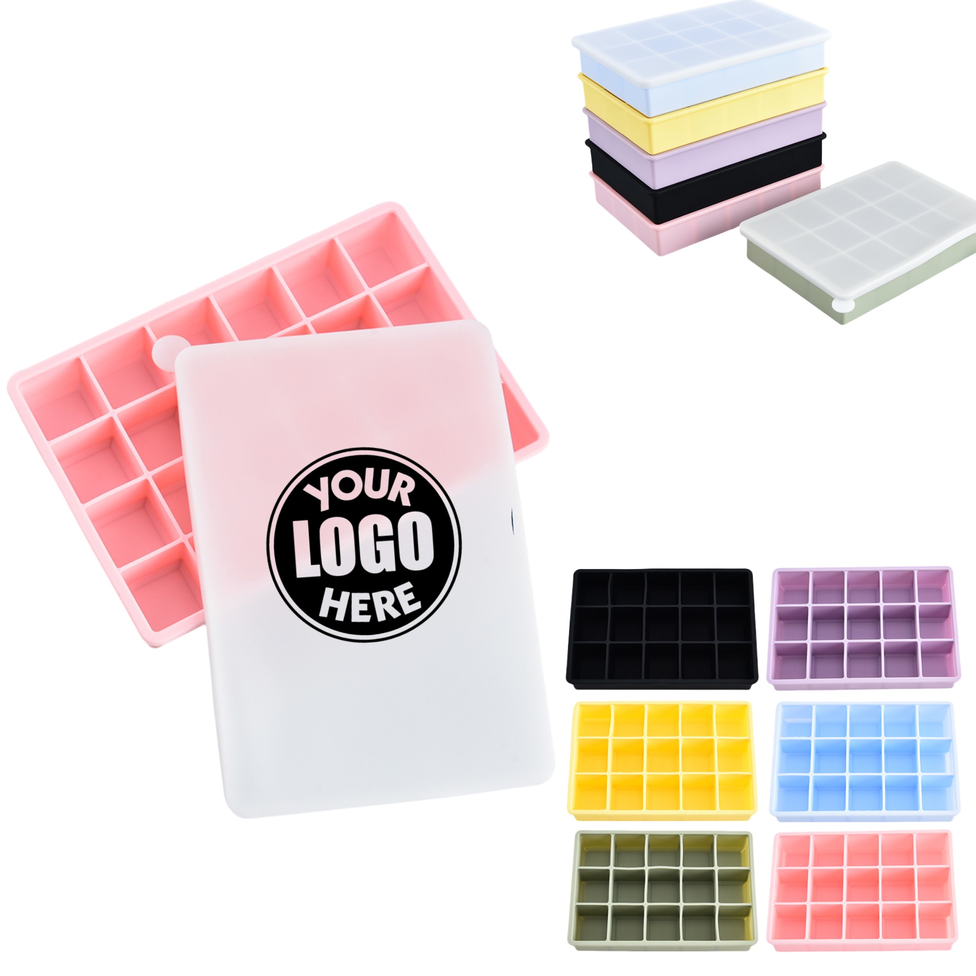 15 Flexible Silicone Ice Cube Molds 3