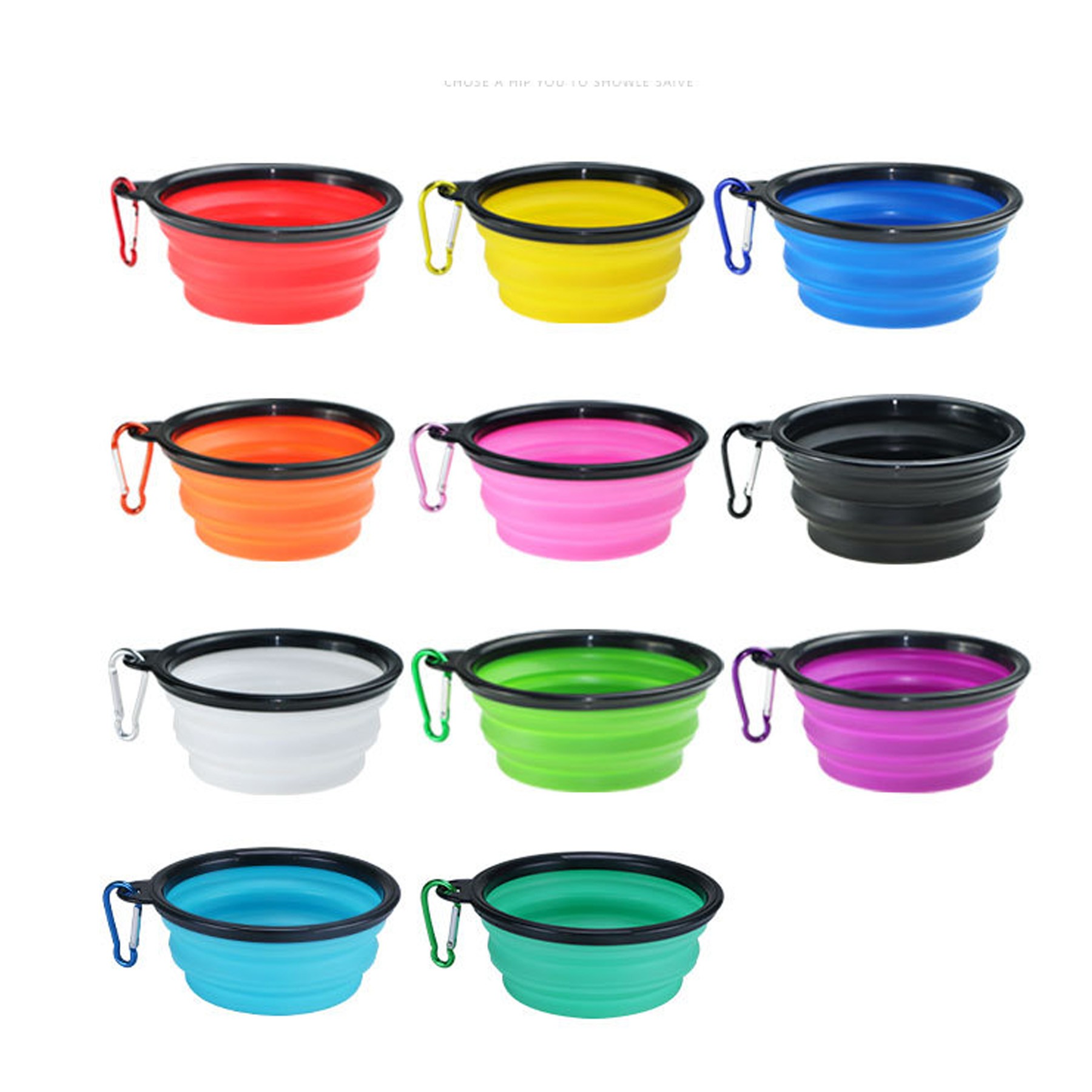 Collapsible Tpe Dog Bowl With Carabiner 7