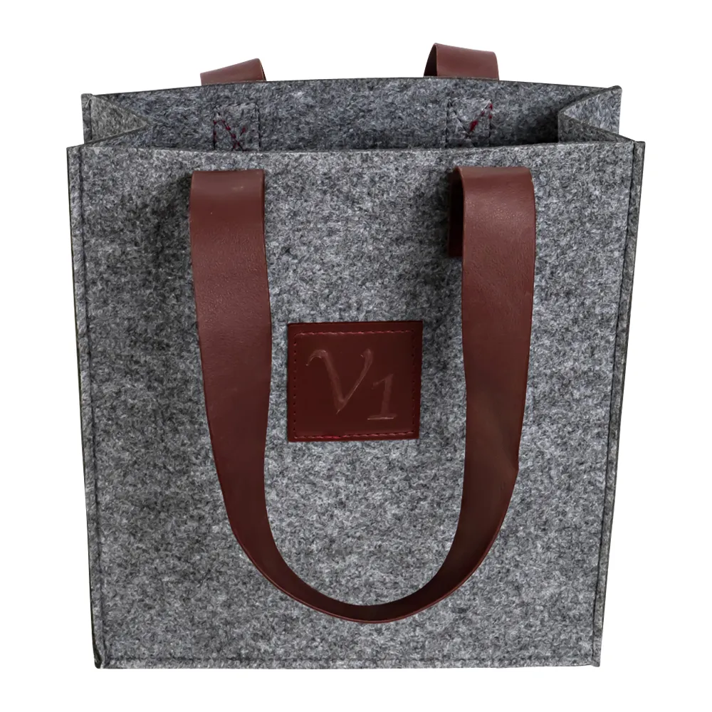 3-Bottle Felt Wine Tote 2