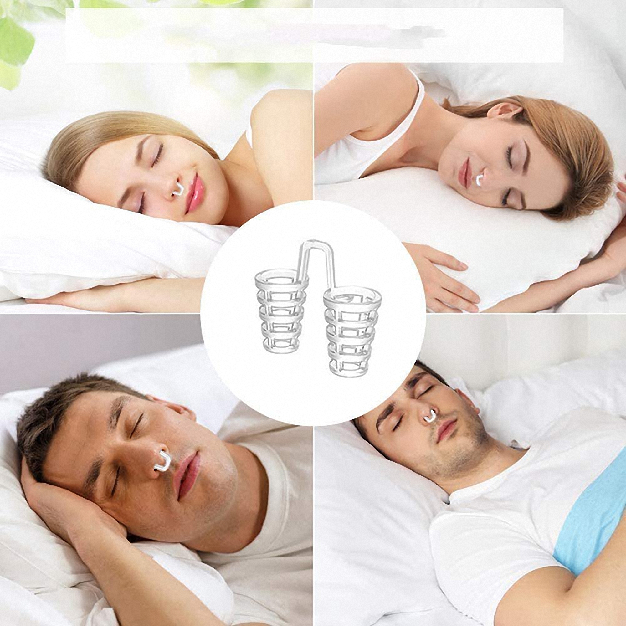 Anti-Snoring Nose Clip Set of 4 2