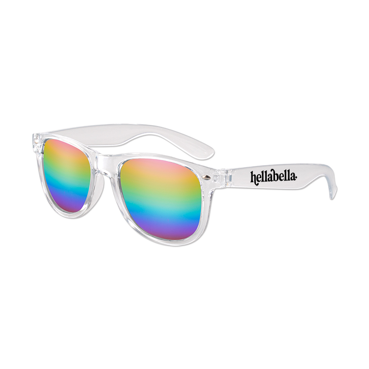Clear Iconic Frame Mirror Lens Sunglasses 1