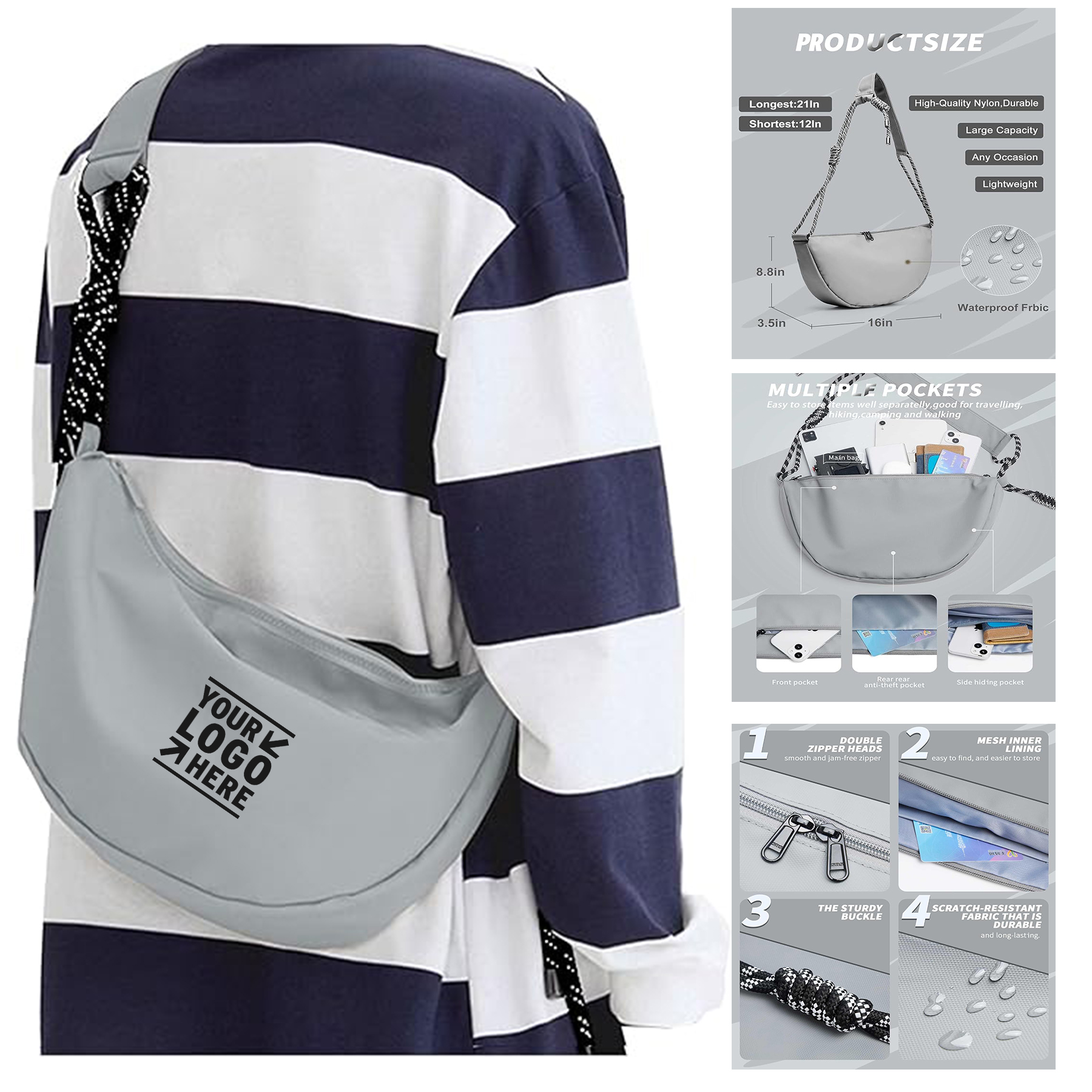 Mini Anti Theft One Strap Motorcycle Sling Crossbody Backpack Shoulder Messenger Tactical Bag    2