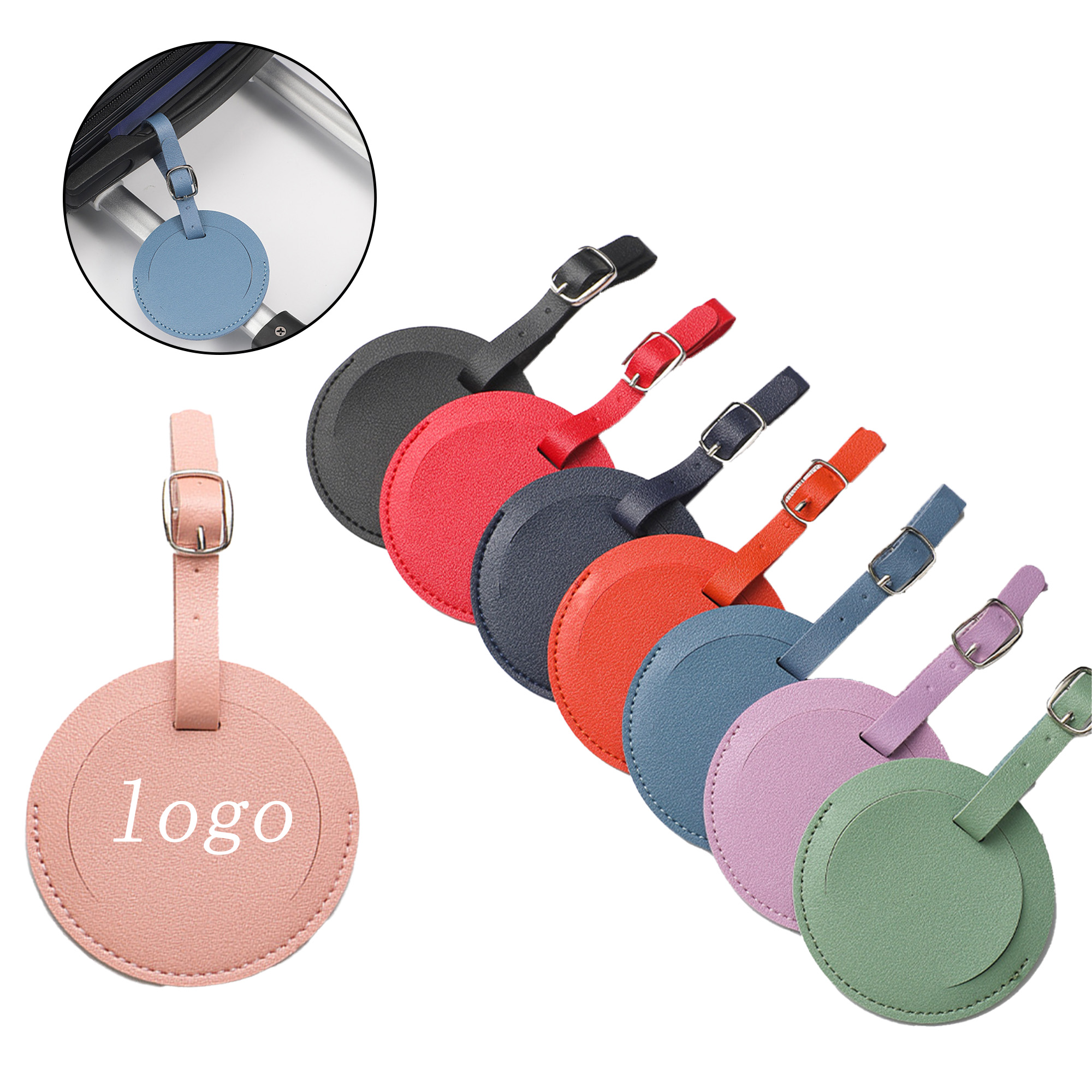 PU Leather Customized Luggage Tag For Check-In And Boarding 2