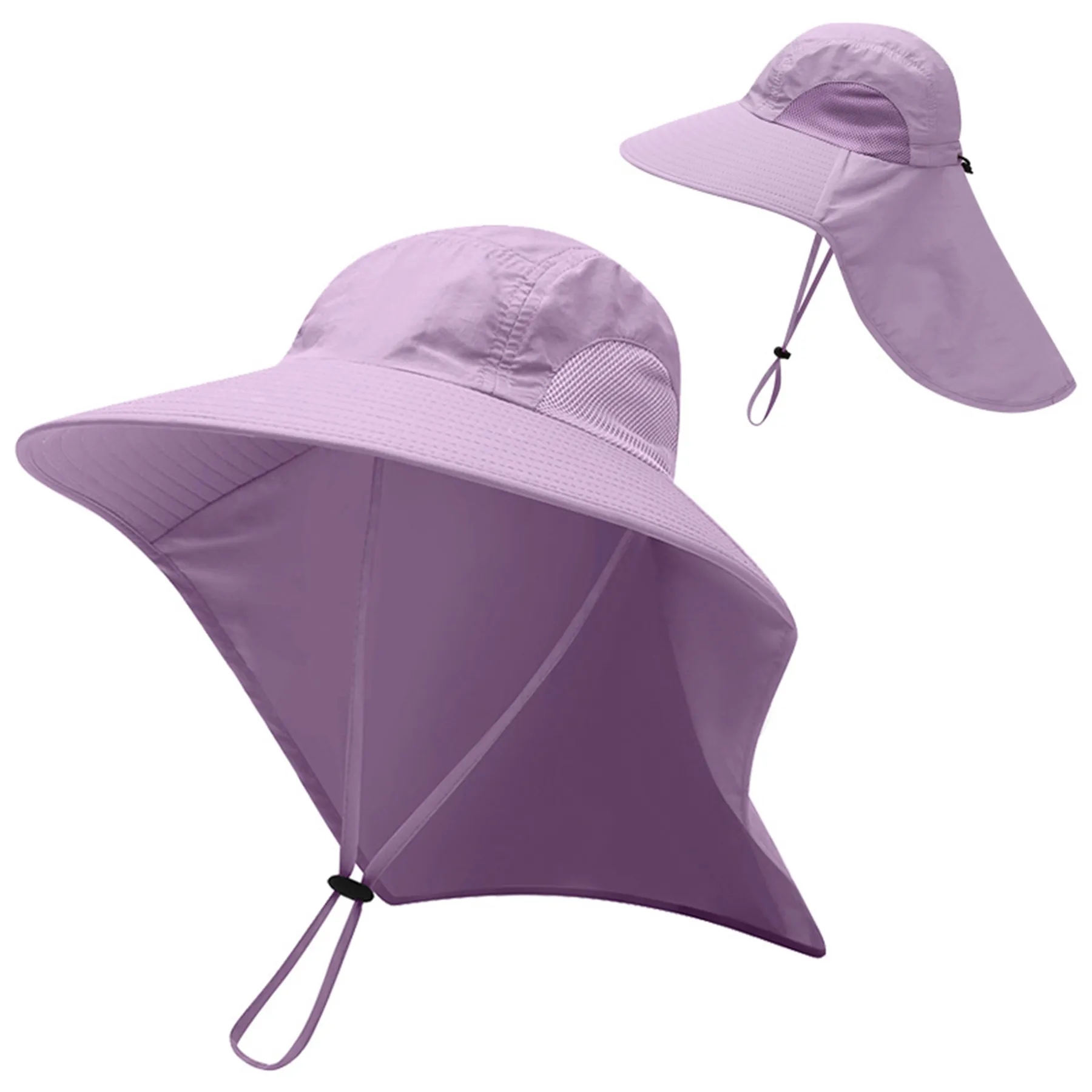 Uv Protection Bucket Hat With Neck Flap 2