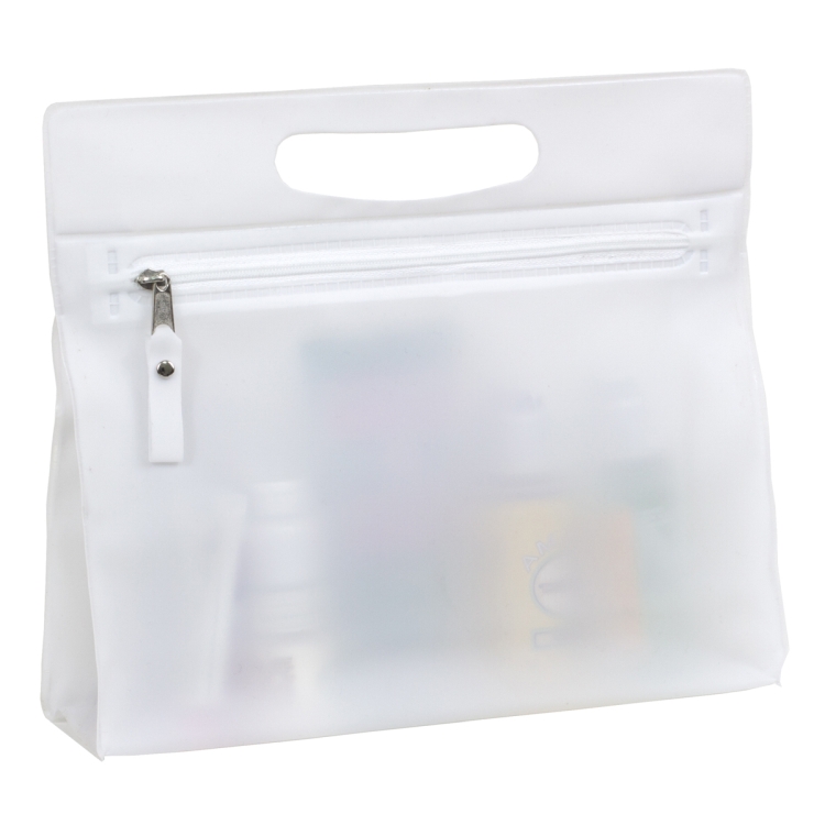 9-1/2" W x 8-1/4"H - "Bermuda" Vinyl Travel Pouch with Zipper 12