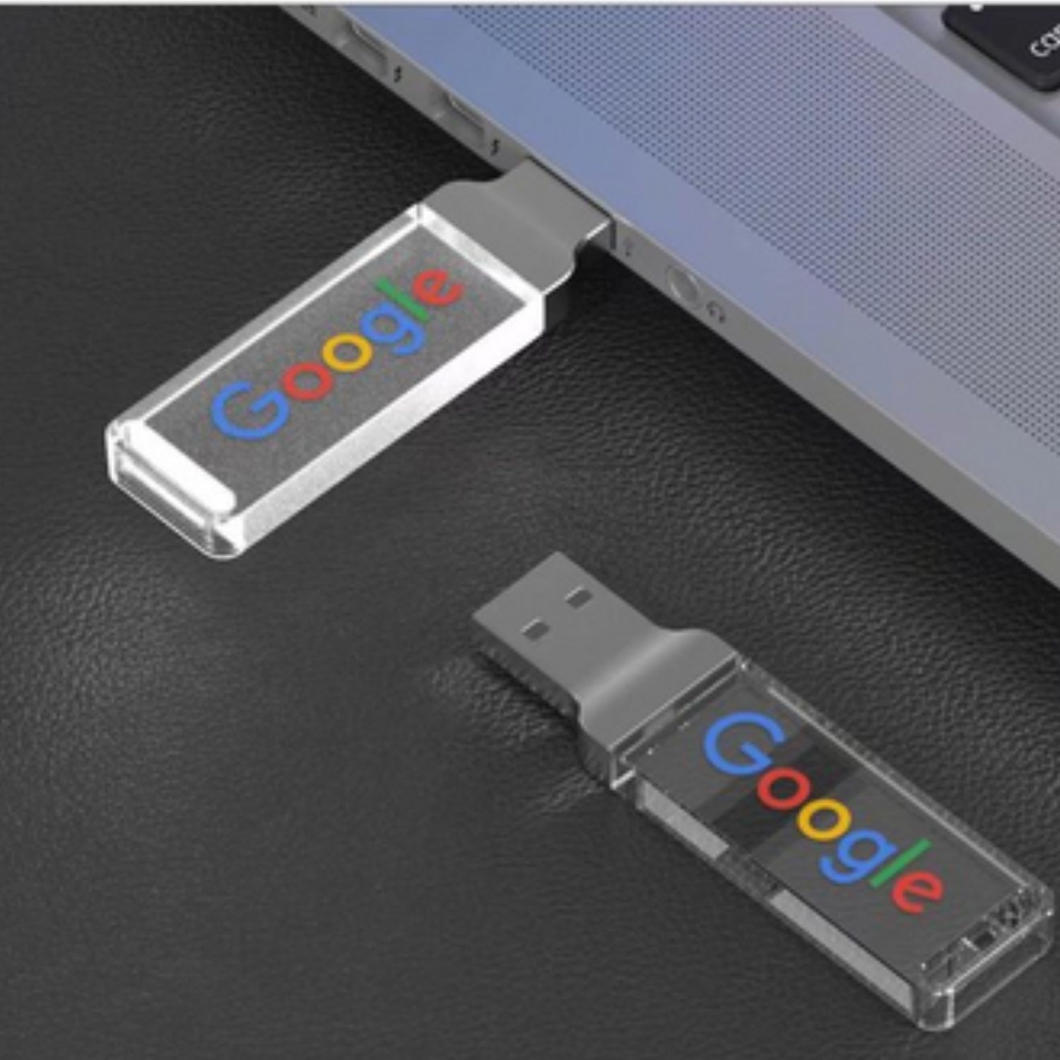 Light up Clear Acrylic USB Flash Drive 2