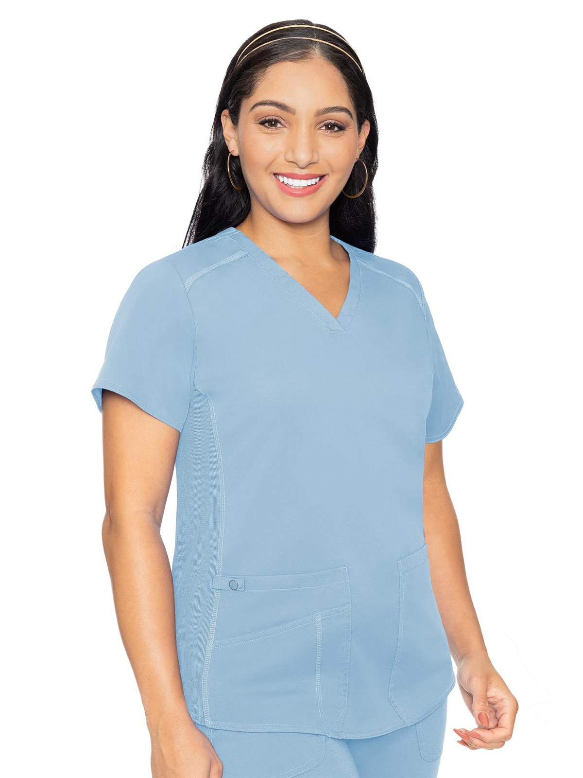 Med Couture - MC Touch - Women's 4-Pocket V-Neck Shirttail Top 78
