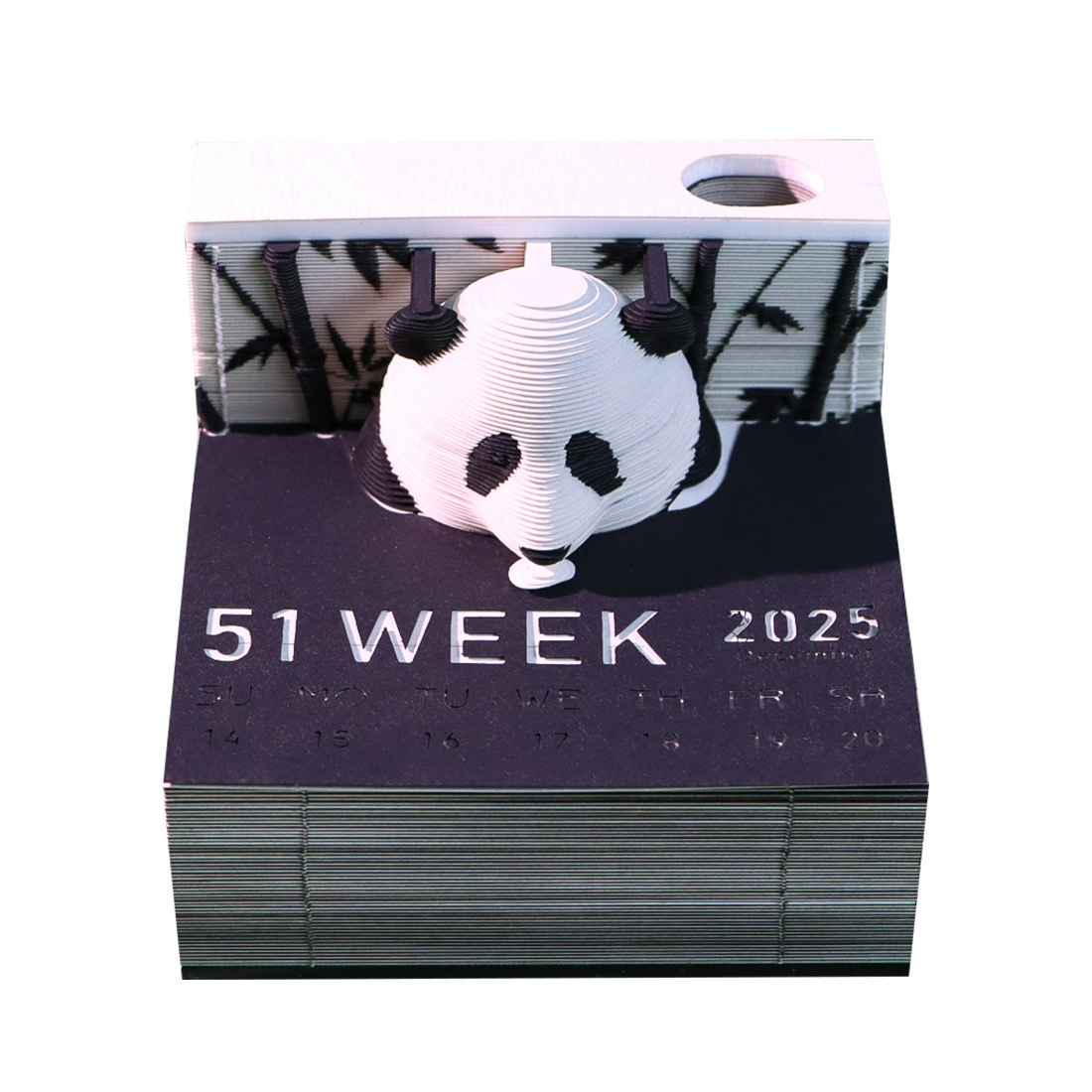 3D panda Desk Weekly Calendar 1