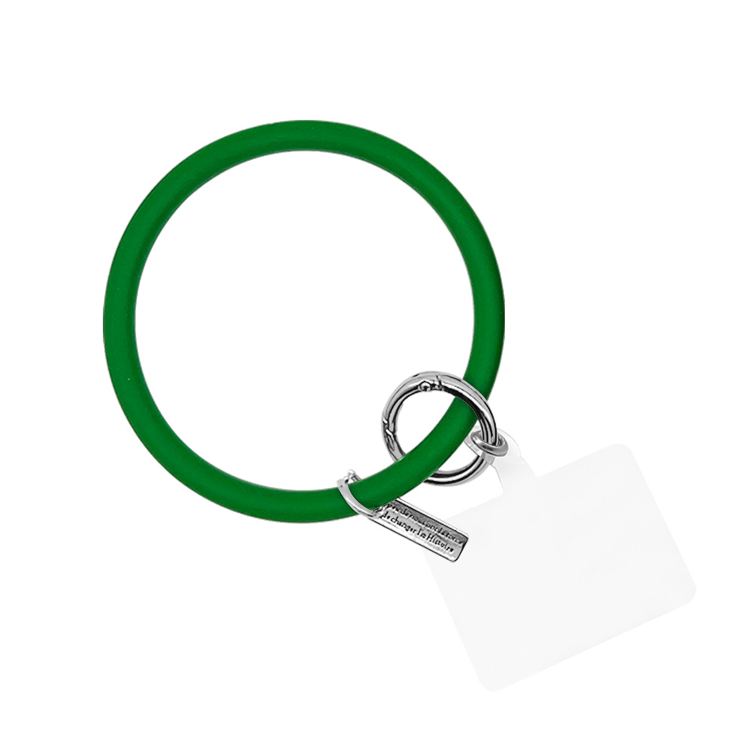 Round Silicone Bracelet Keychain 10