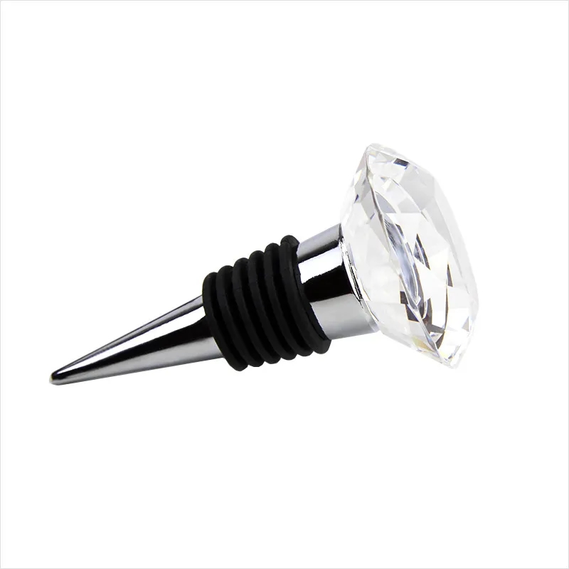 Crystal Diamond Cut Wine Stoppers 8