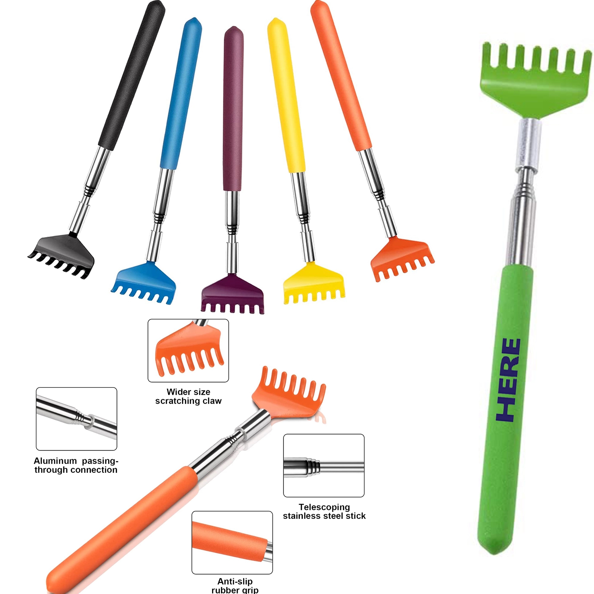 Retractable Stainless Steel Back Scratcher 3