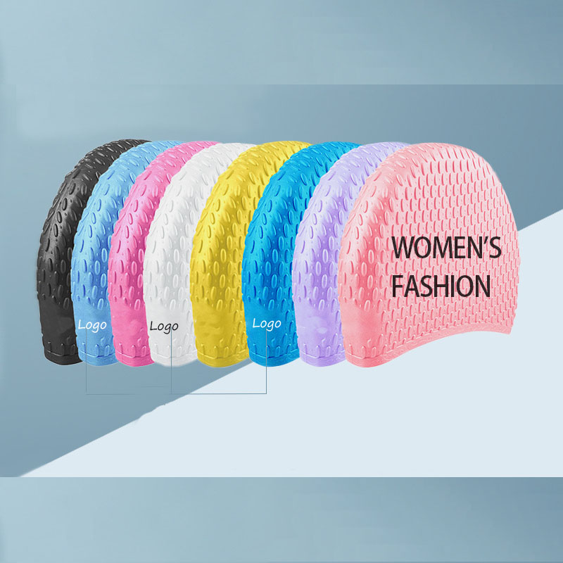 silicone water drop swimming cap 2